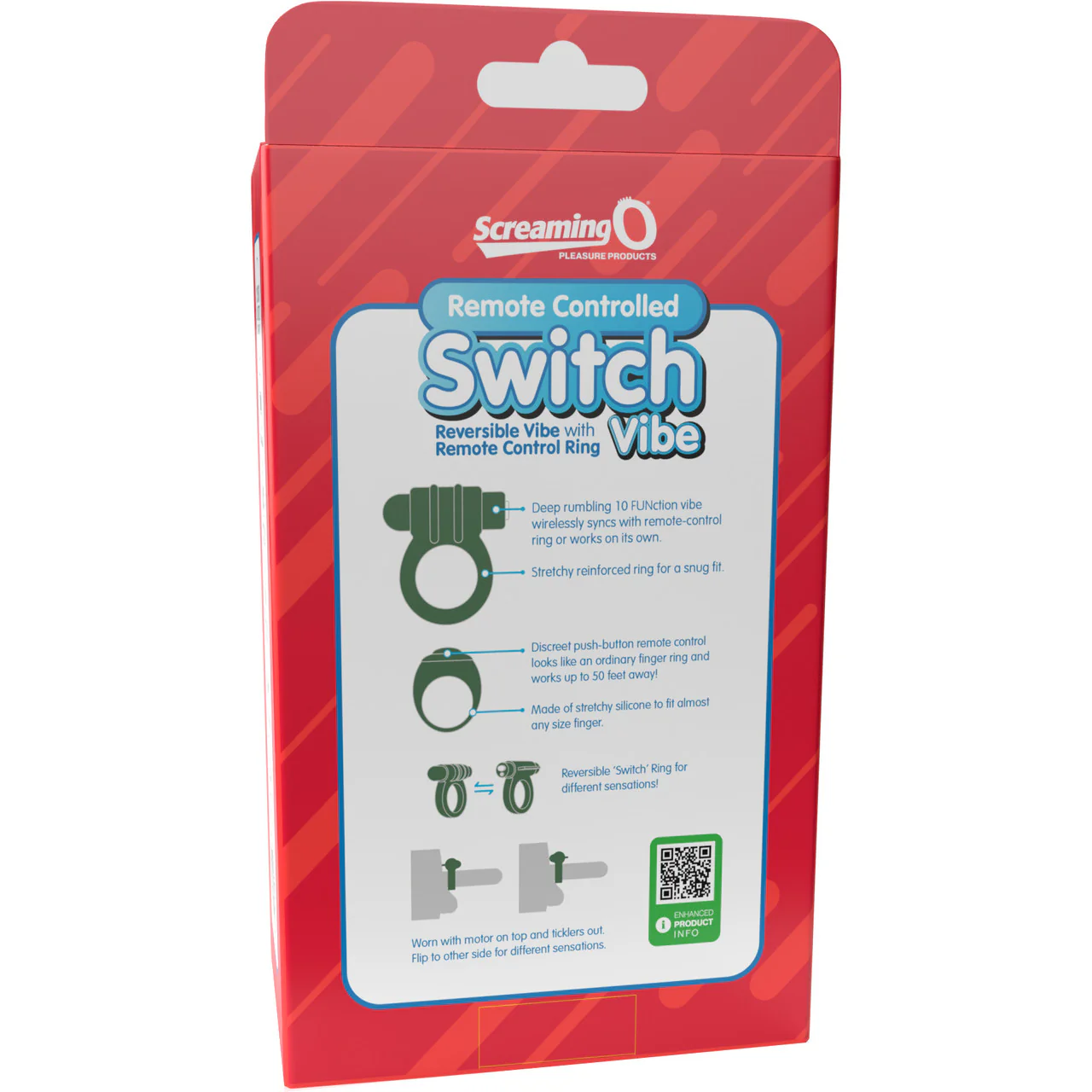 Switch Rechargeable Vibrating Silicone Cock Ring With Remote By Screaming O - Green - Image 5