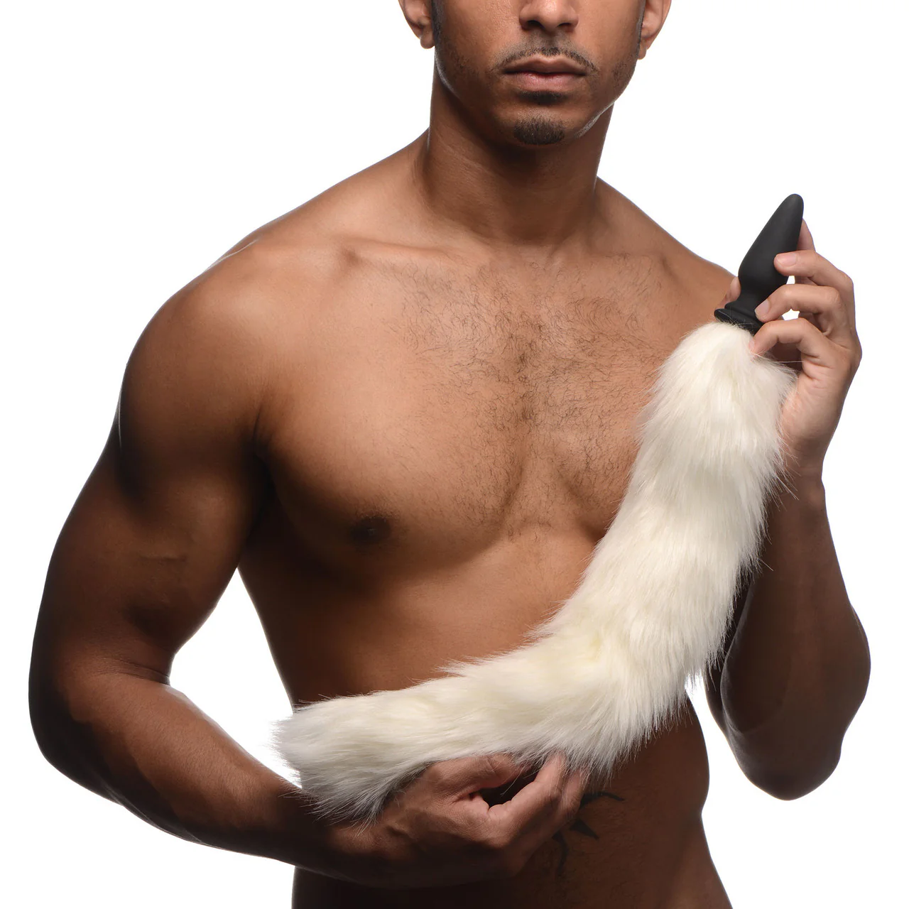 Tailz Black Silicone Anal Plug With 3 Interchangeable Snap-On Tails - Image 12