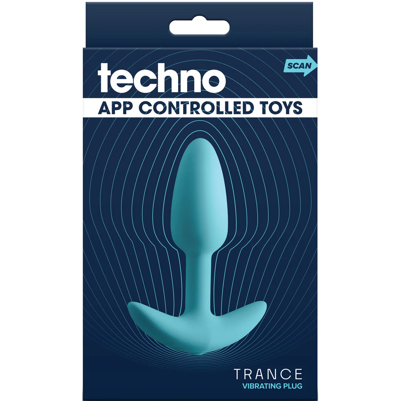Techno Trance Rechargeable Silicone App Controlled Vibrating Butt Plug By NS Novelties - Blue - Image 3