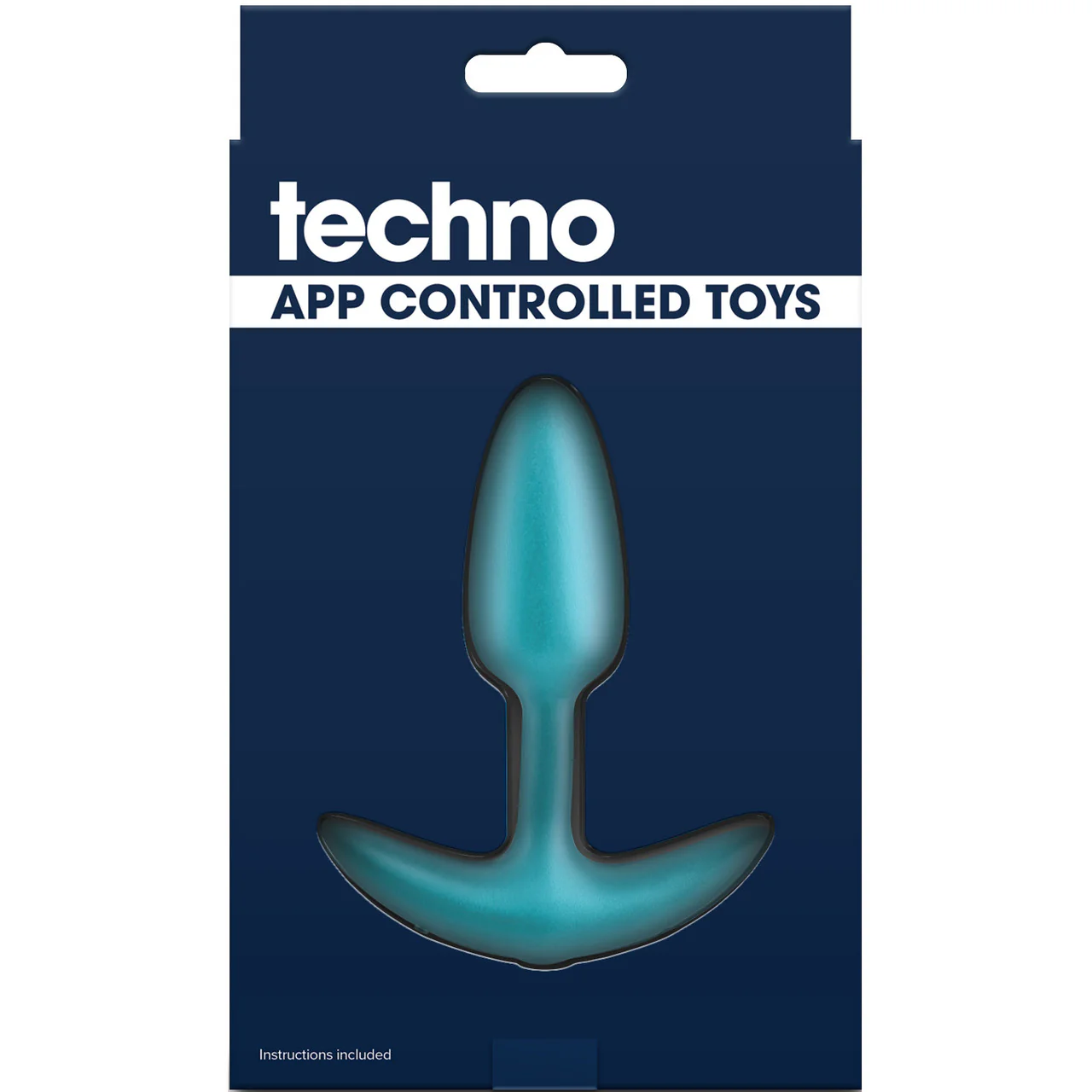 Techno Trance Rechargeable Silicone App Controlled Vibrating Butt Plug By NS Novelties - Blue - Image 4