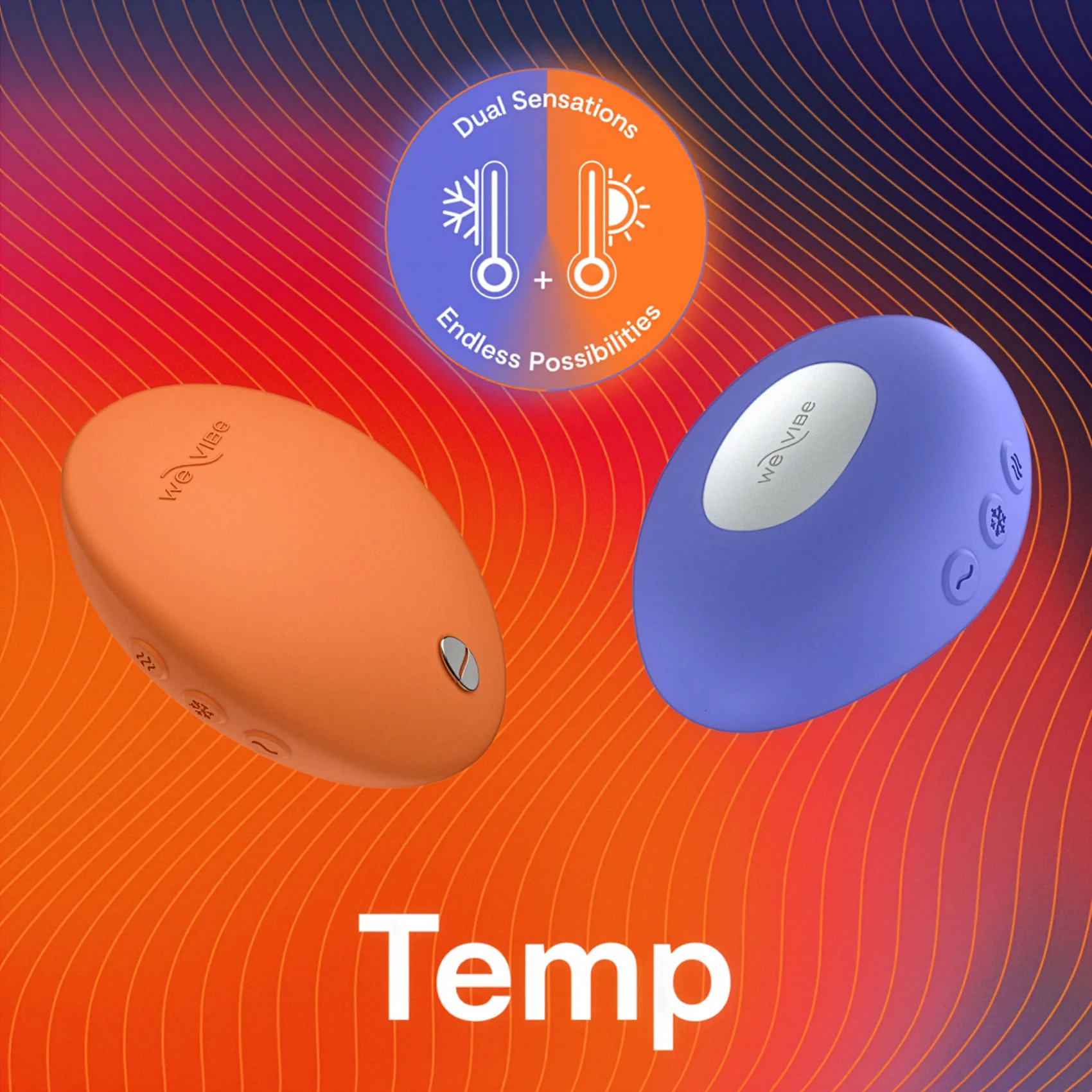 Temp By We-Vibe Heating & Cooling Rechargeable Silicone Lay-On Vibrator - Image 2