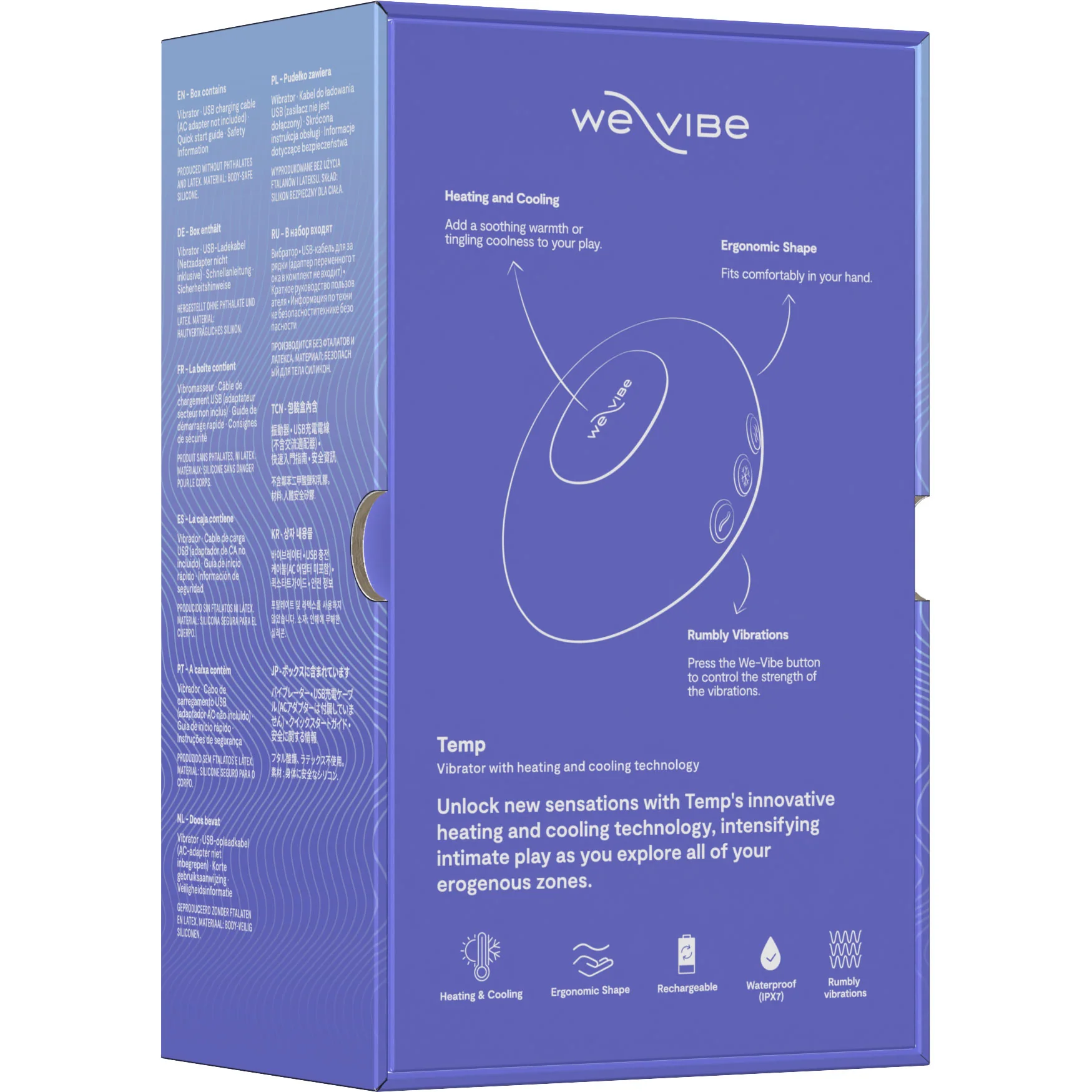 Temp By We-Vibe Heating & Cooling Rechargeable Silicone Lay-On Vibrator - Image 22