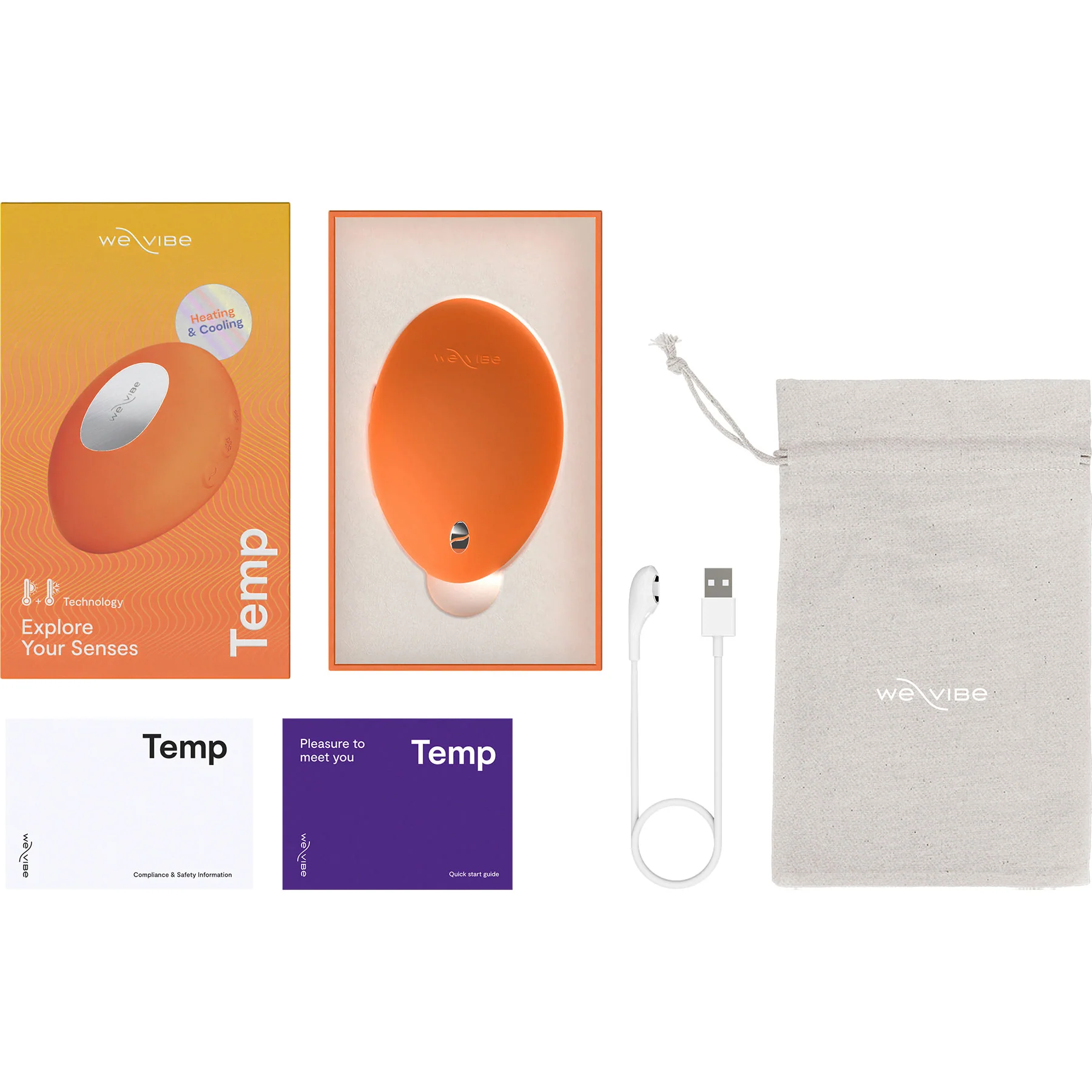 Temp By We-Vibe Heating & Cooling Rechargeable Silicone Lay-On Vibrator - Image 41