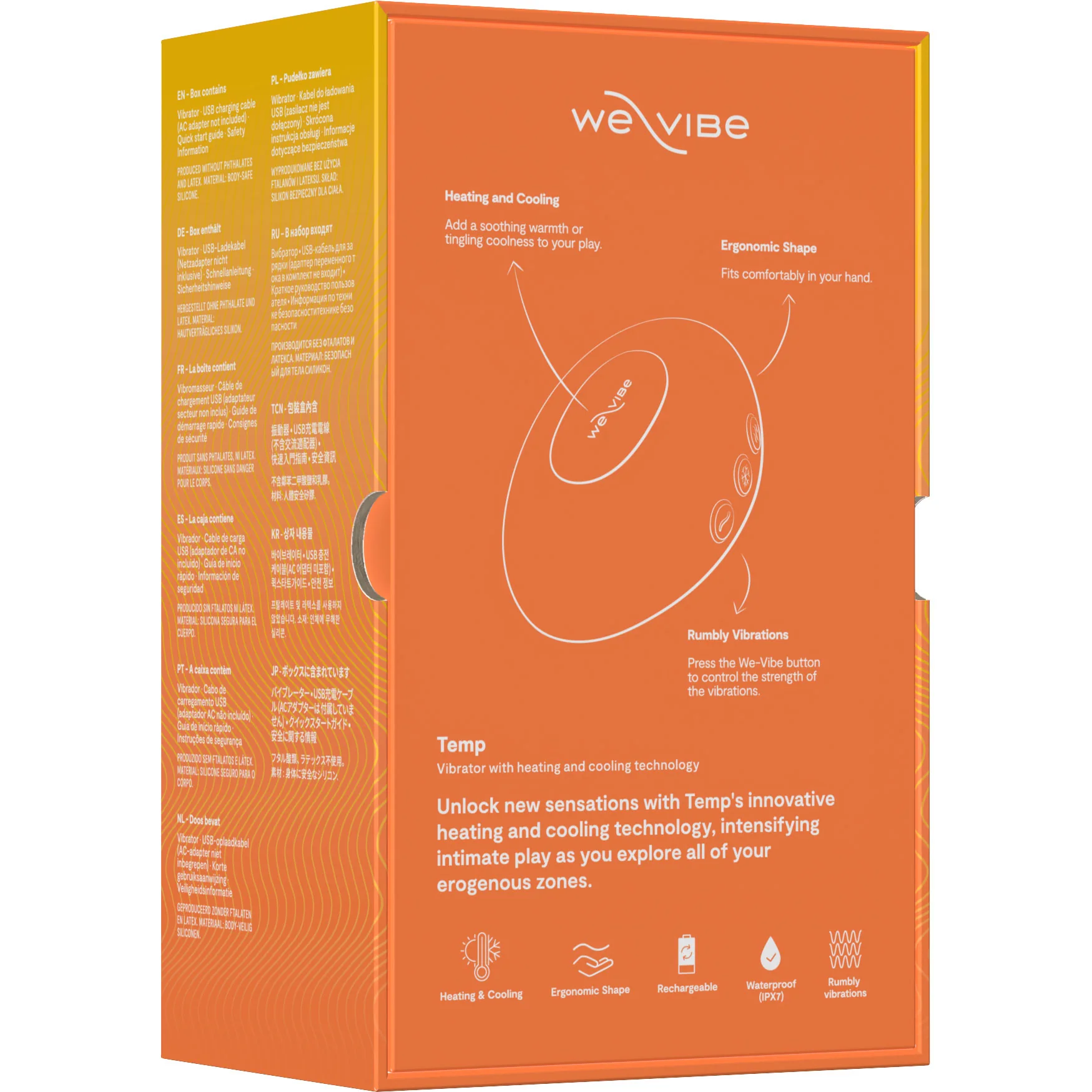 Temp By We-Vibe Heating & Cooling Rechargeable Silicone Lay-On Vibrator - Image 43