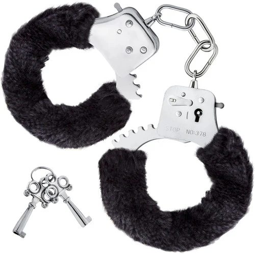 Temptasia Beginner Cuffs By Blush - Black Faux Fur - Image 9