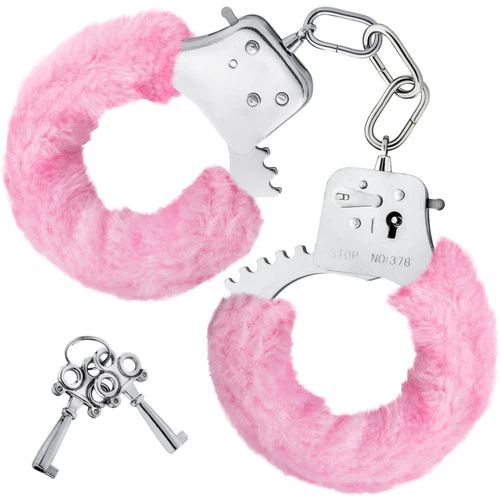 Temptasia Beginner Cuffs By Blush - Pink Faux Fur - Image 9