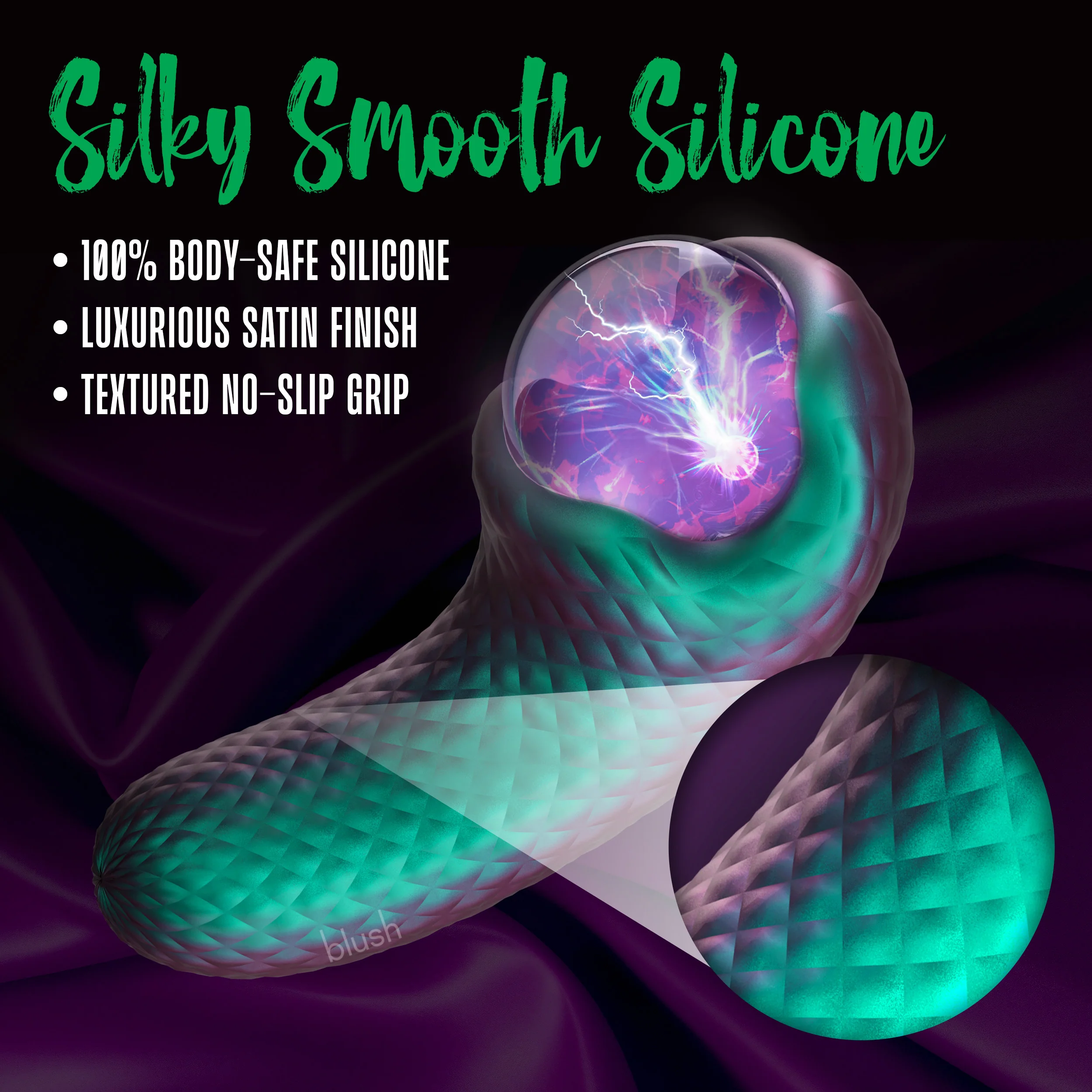 Temptasia By Blush Enchanted Serpent Pulse Vibrator With Mystical Plasma Globe - Dark Millenia - Image 8