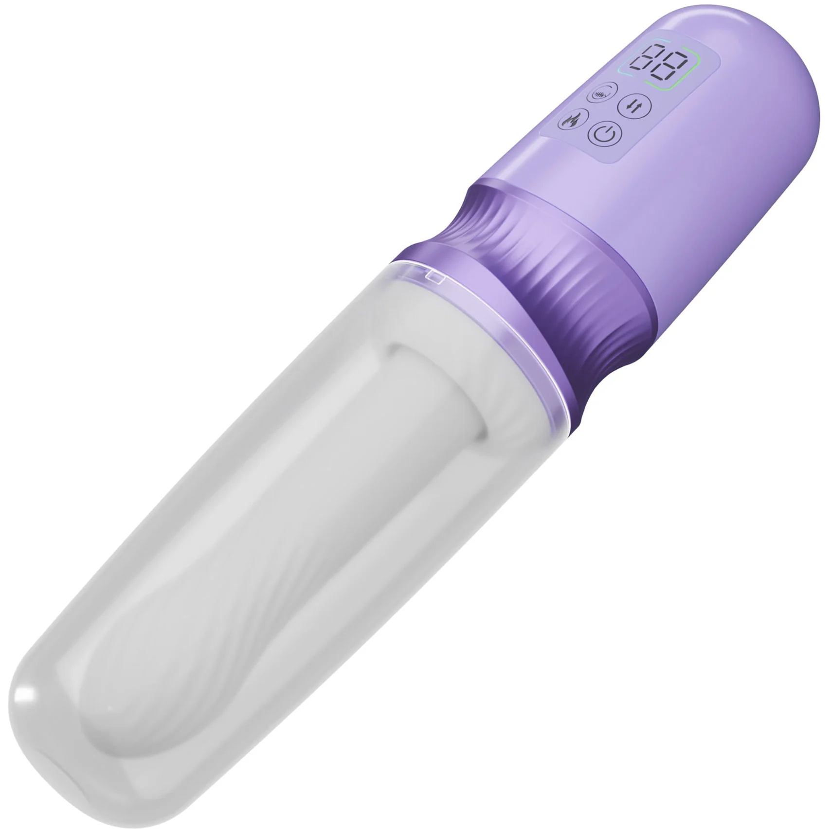 Temptasia Violet Vixen Warming & Thrusting Silicone Vibrating Dildo With Suction Cup Mount - Image 5