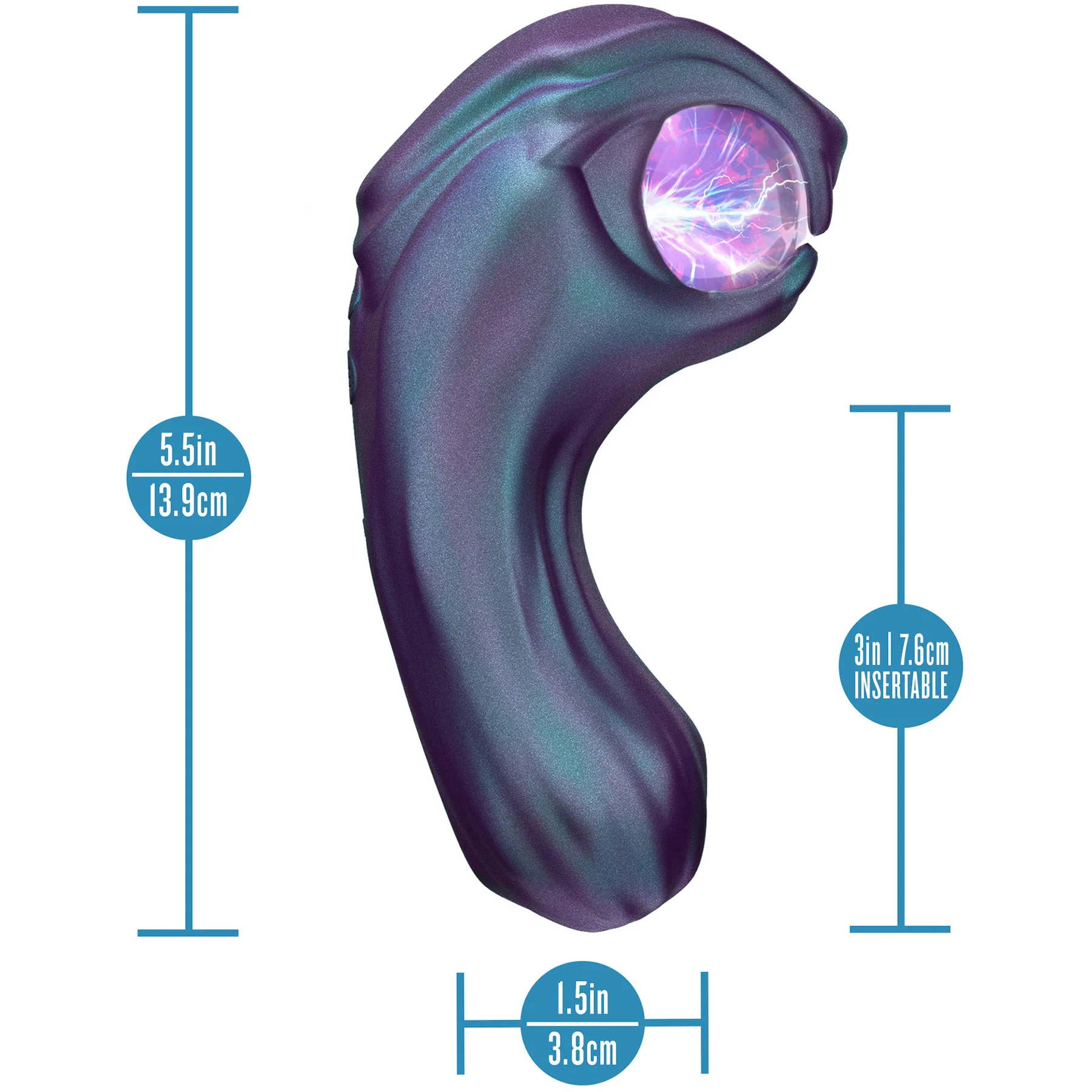 Temptasia By Blush Viper Pulse Vibrator With Mystical Plasma Globe - Dark Millenia - Image 14