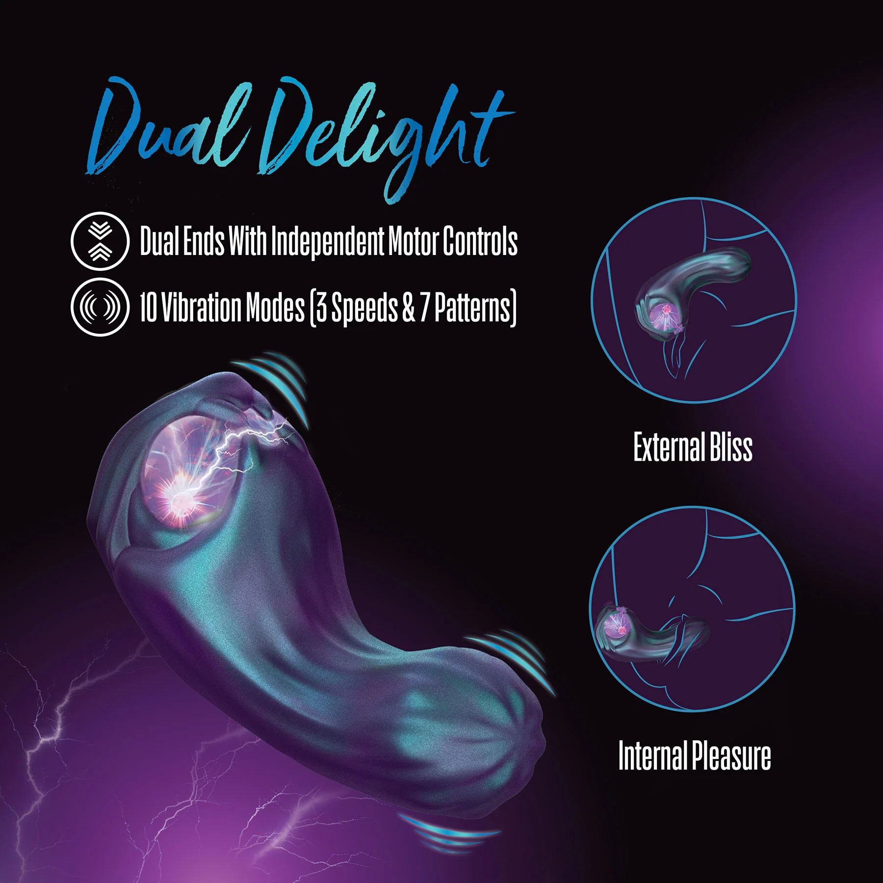 Temptasia By Blush Viper Pulse Vibrator With Mystical Plasma Globe - Dark Millenia - Image 4