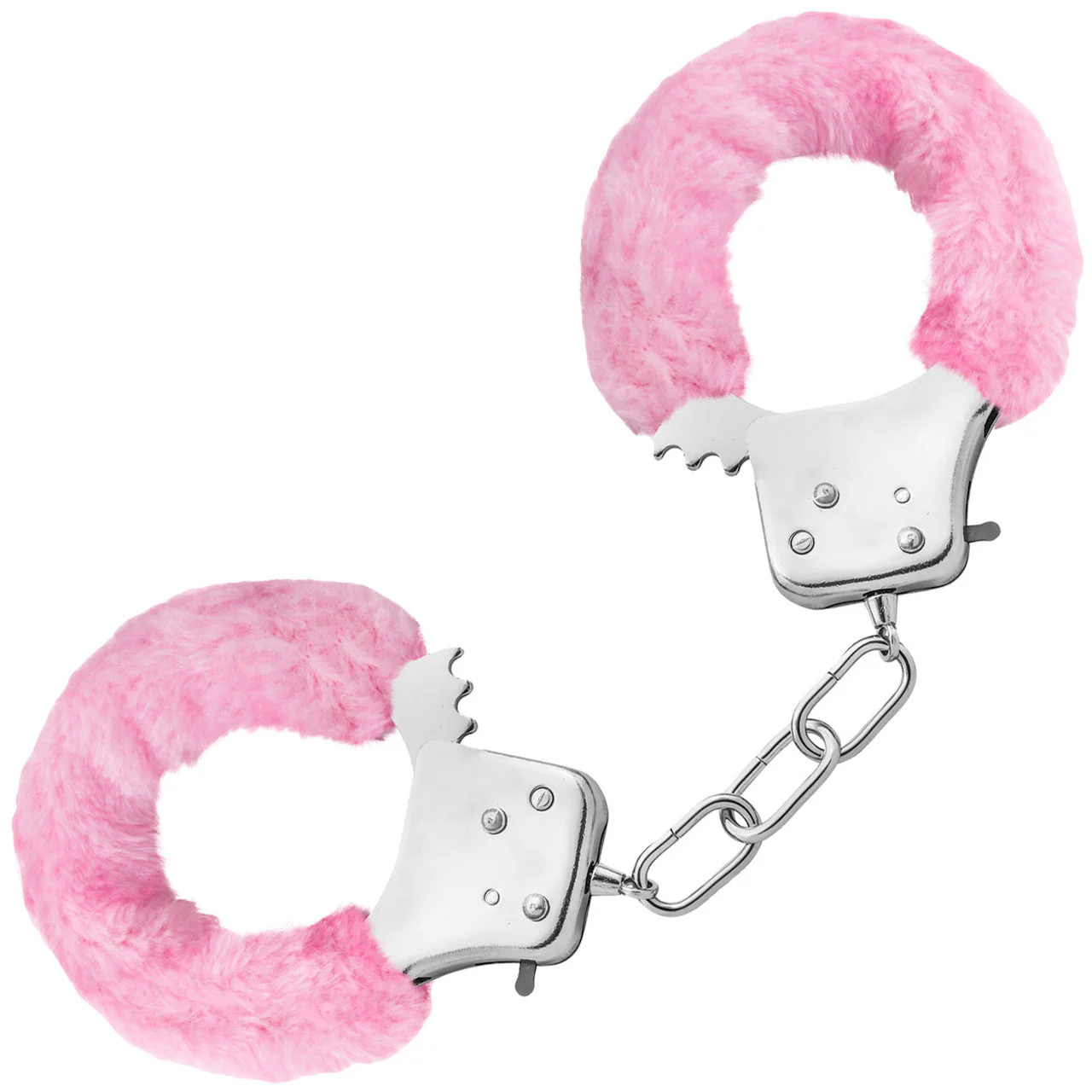 Temptasia Cuffs By Blush Novelties - Pink Furry Handcuffs - Image 2