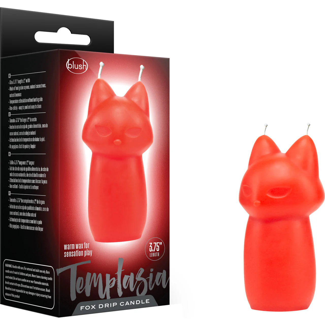 Temptasia Fox Drip Candle - Red - Image 3