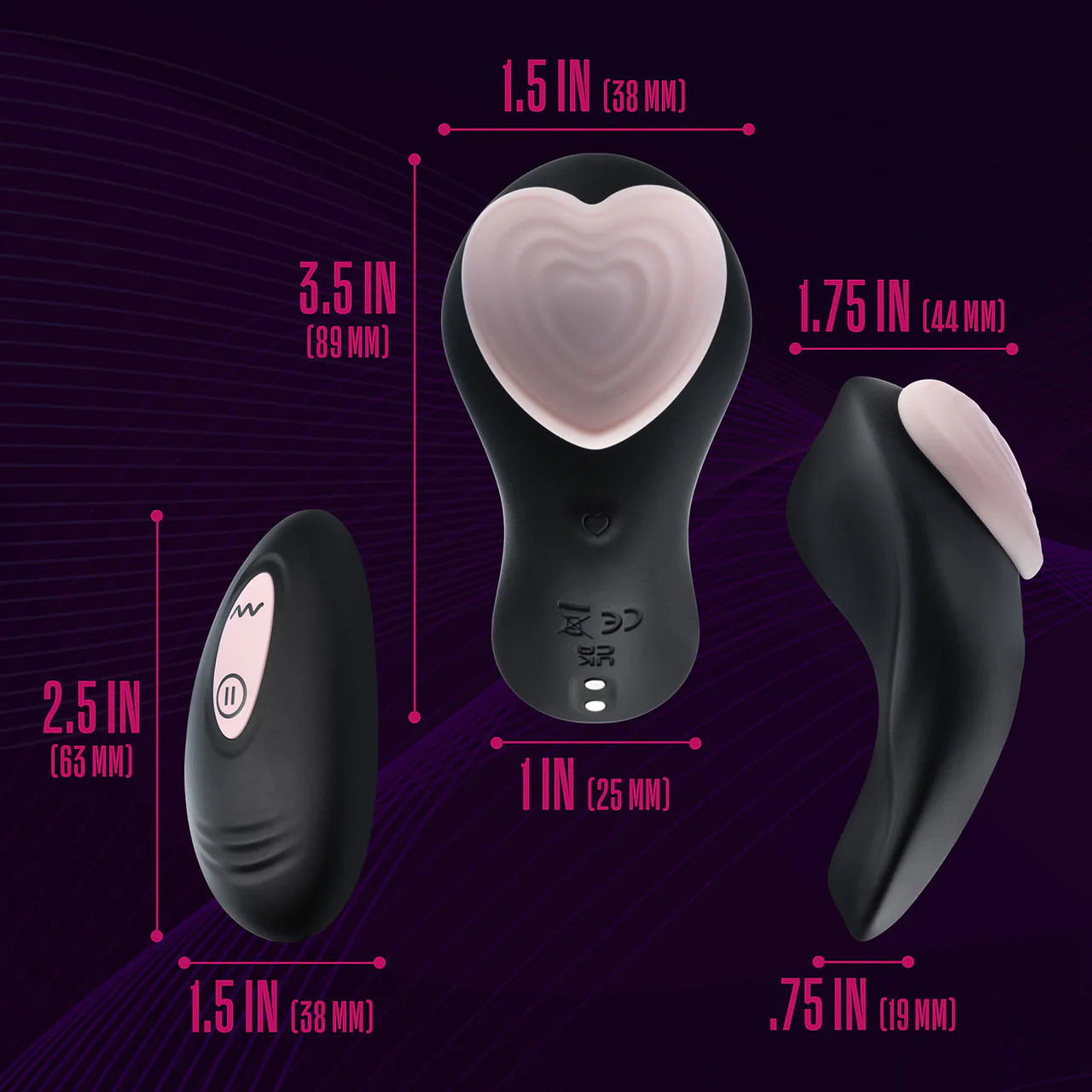 Temptasia Heartbeat Silicone Rechargeable Panty Vibe With Remote By Blush - Image 12
