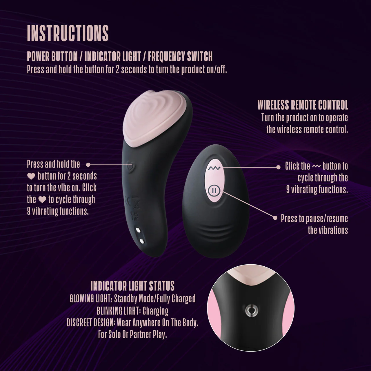 Temptasia Heartbeat Silicone Rechargeable Panty Vibe With Remote By Blush - Image 8