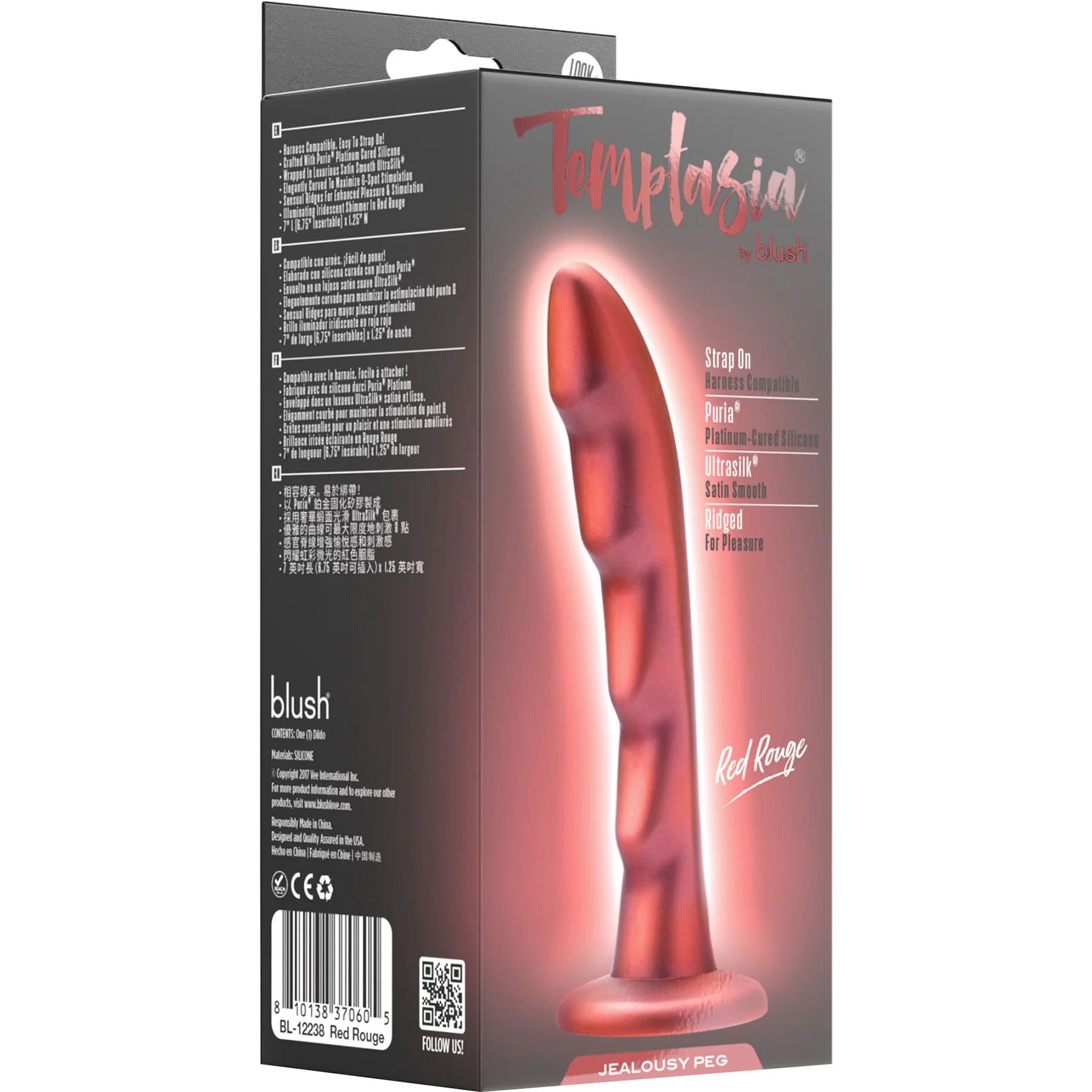 Temptasia Jealousy Peg Silicone Dildo By Blush - Image 11