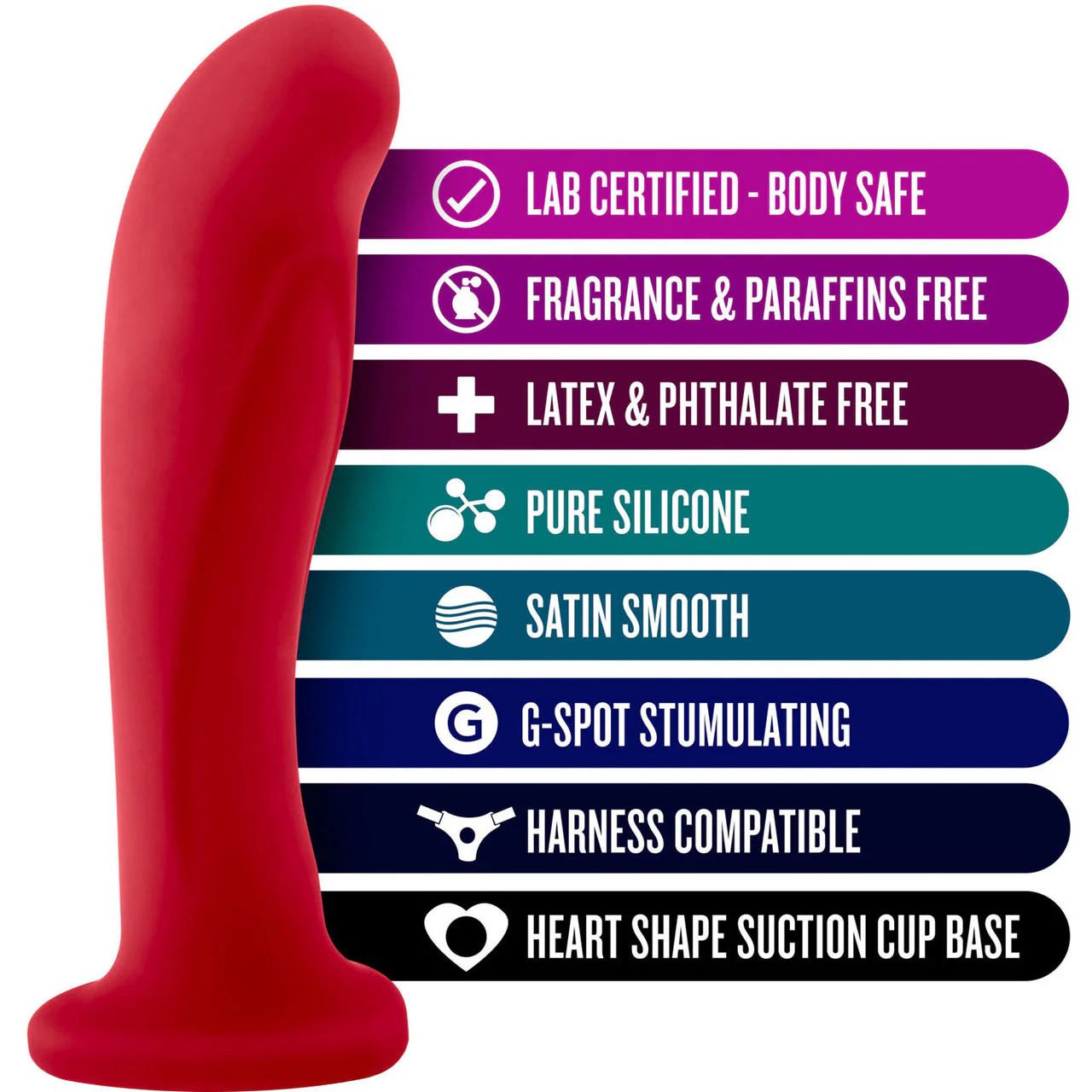 Temptasia Jezebel Silicone Dildo by Blush Novelties - Crimson - Image 7