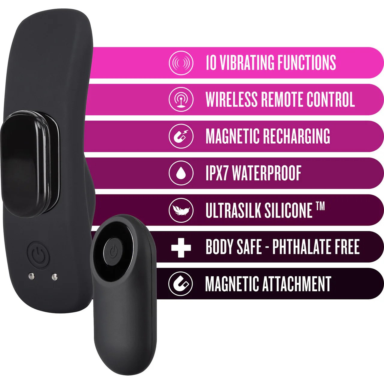 Temptasia Remote Control Silicone Rechargeable Panty Vibe By Blush - Black - Image 5