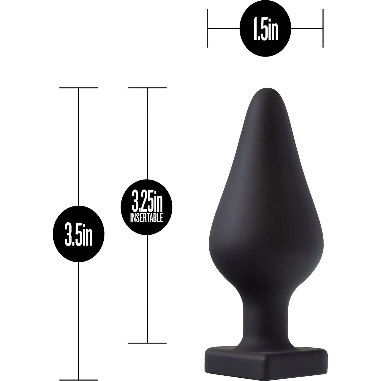 Temptasia Spank Me Silicone Butt Plug By Blush - Black - Image 3