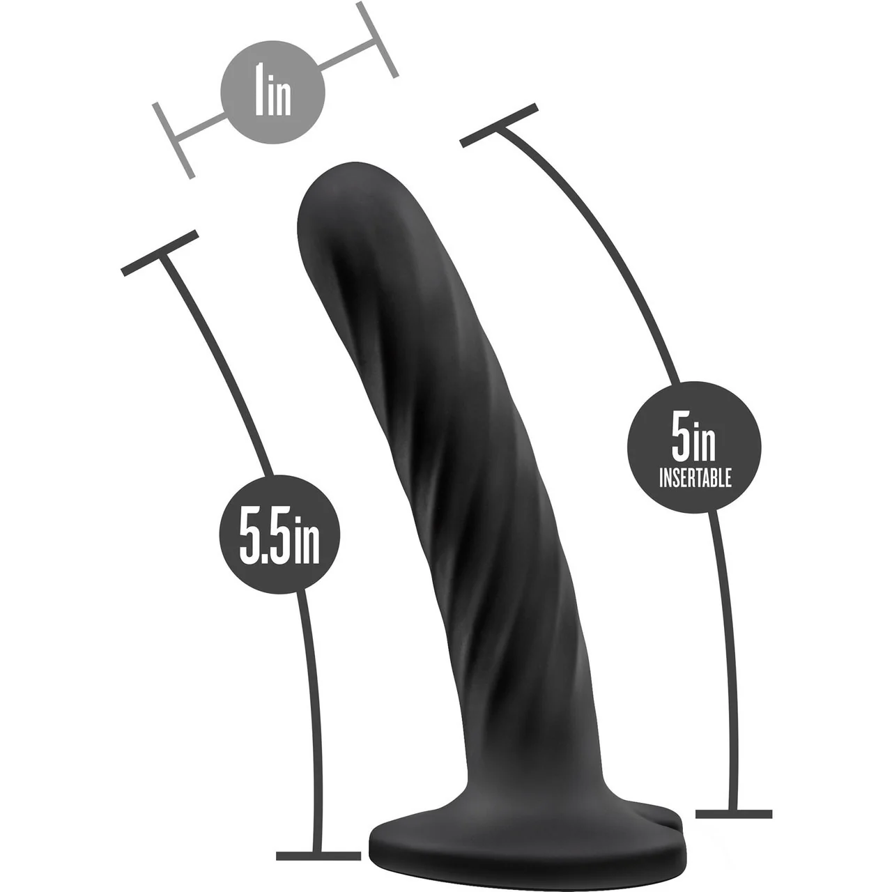 Temptasia Twist Silicone Dildo By Blush - Medium - Image 5