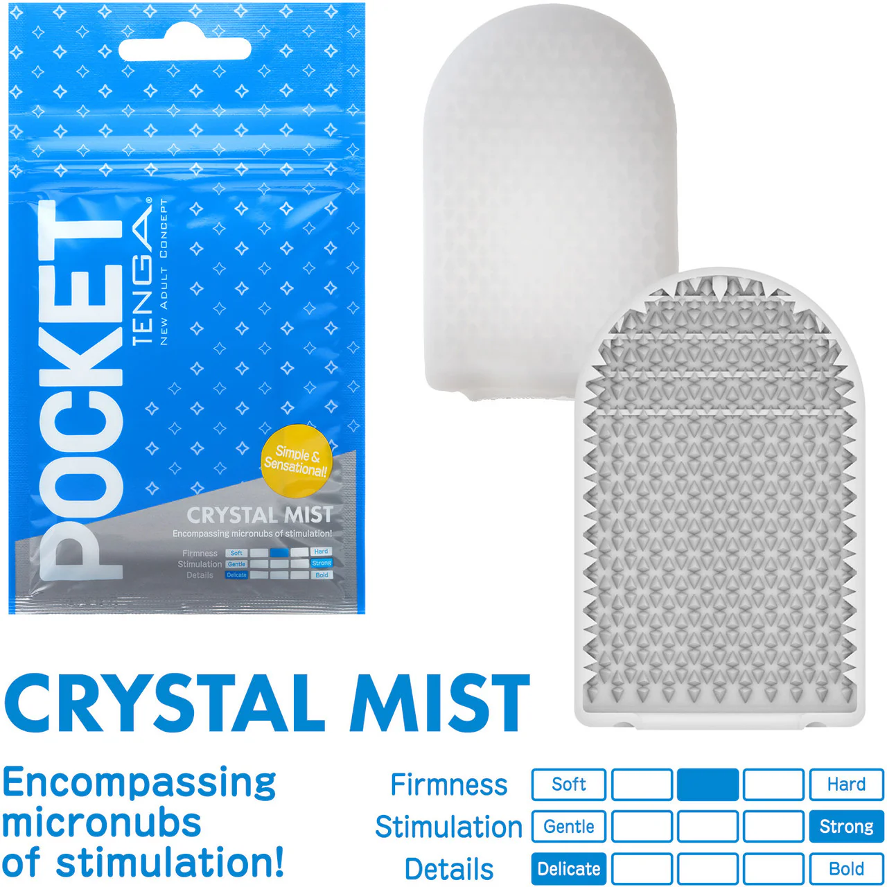 Tenga Pocket Portable Penis Masturbator - Crystal Mist - Image 2