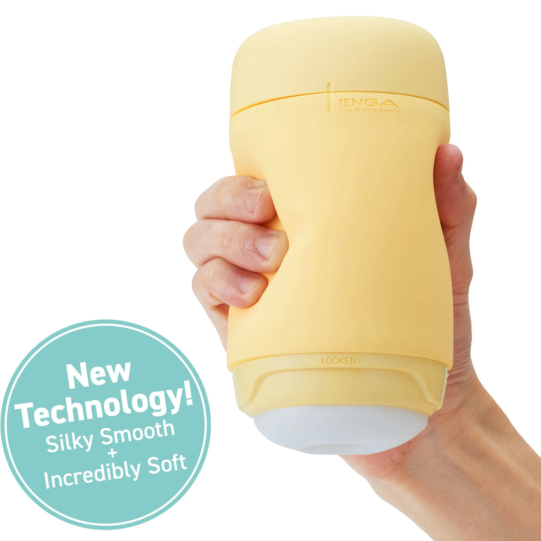 Tenga Puffy Reusable Penis Masturbation Cup - Custard Yellow - Image 8