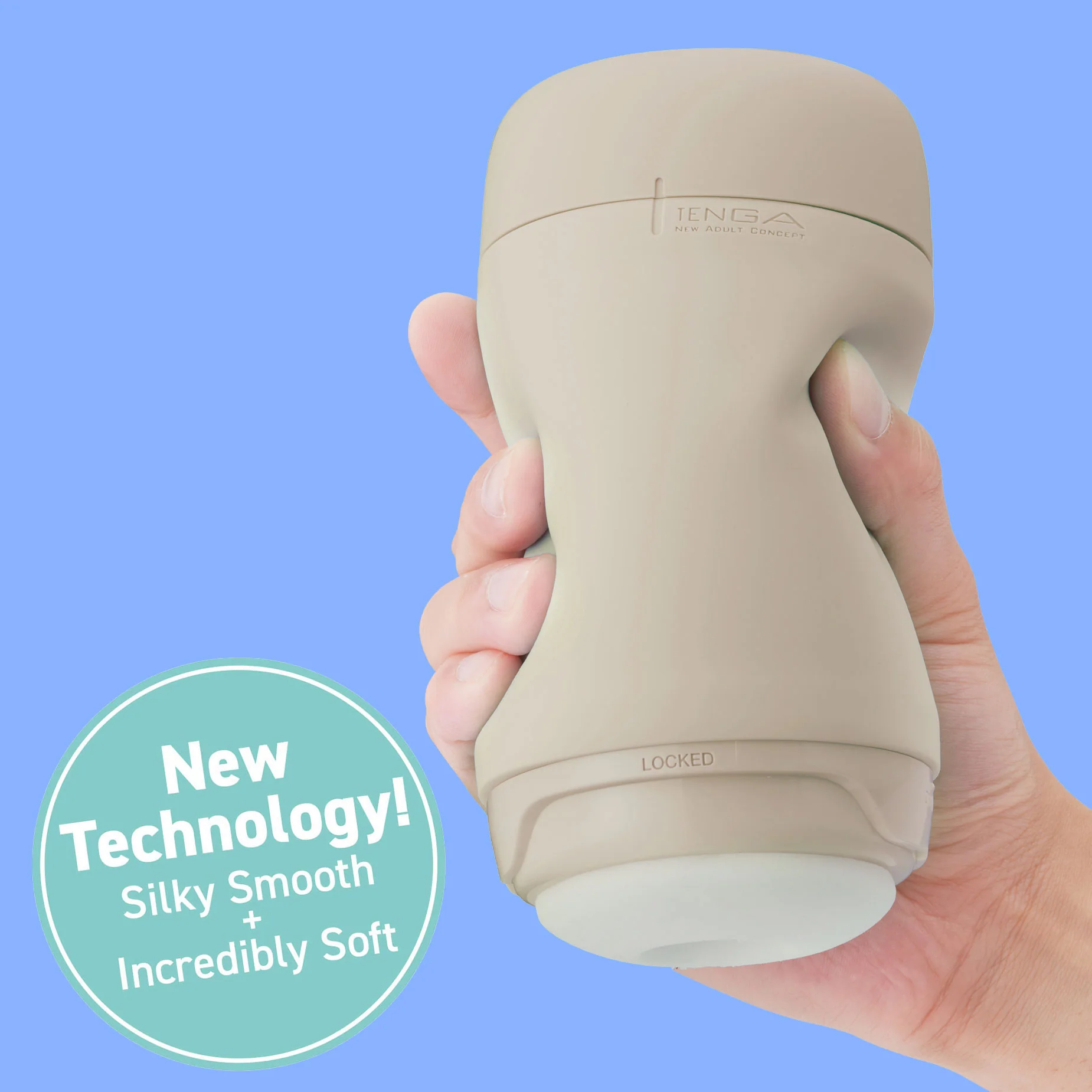 Tenga Puffy Reusable Penis Masturbation Cup - Latte Brown - Image 2