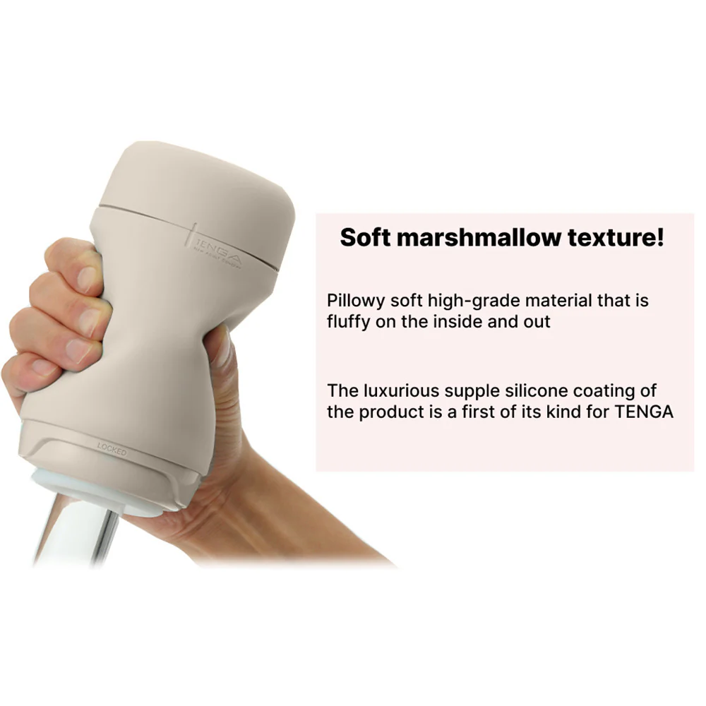 Tenga Puffy Reusable Penis Masturbation Cup - Latte Brown - Image 9