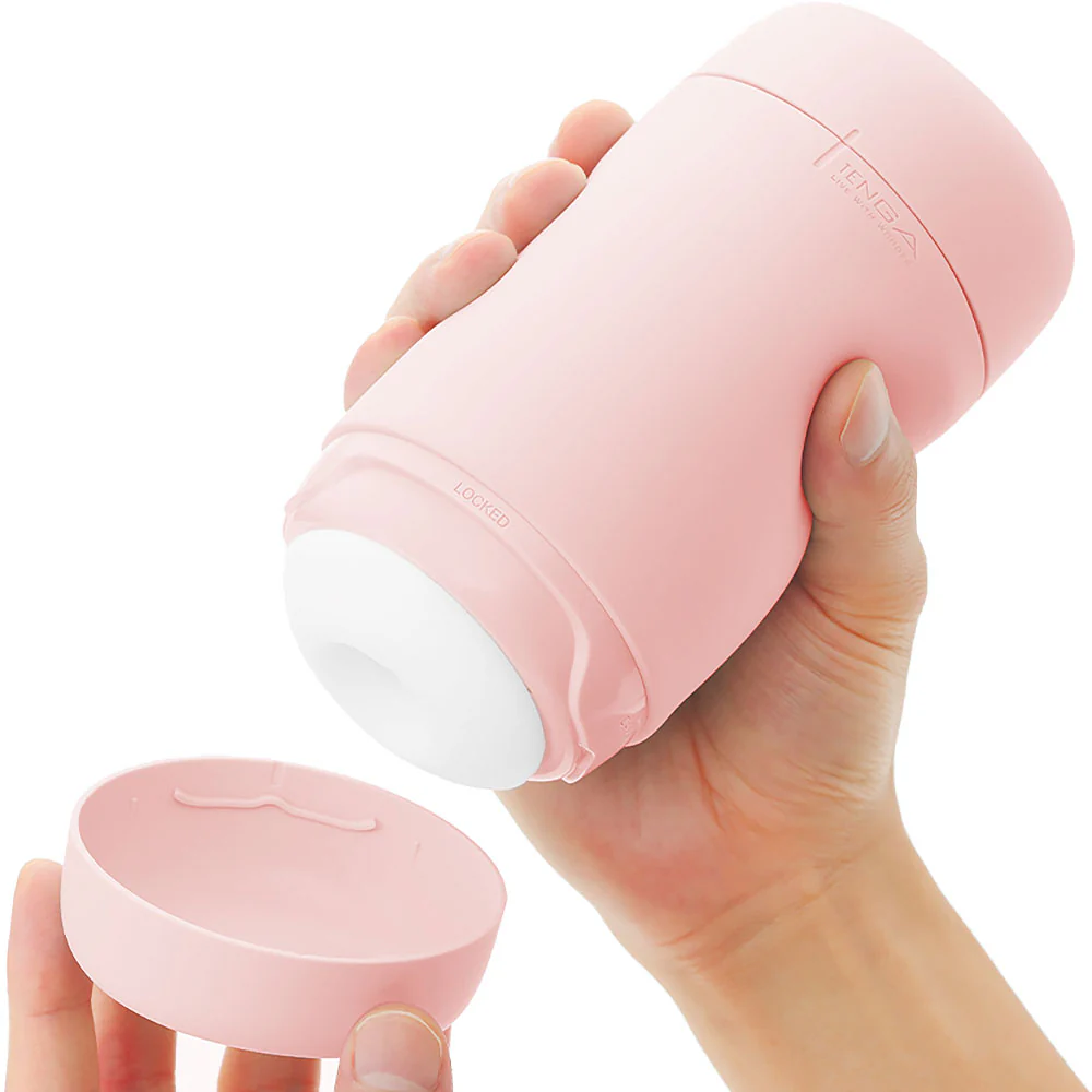 Tenga Puffy Reusable Penis Masturbation Cup - Strawberry Pink - Image 10