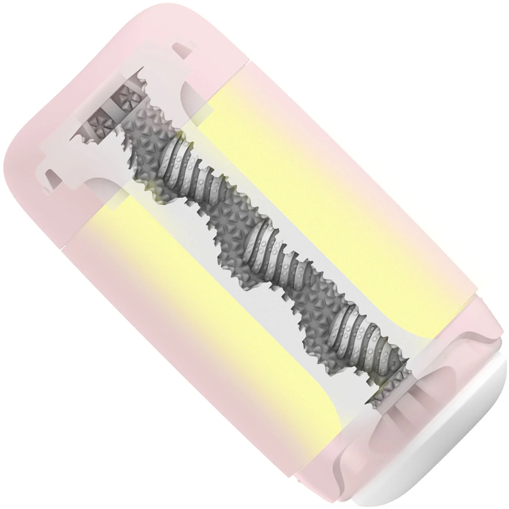 Tenga Puffy Reusable Penis Masturbation Cup - Strawberry Pink - Image 6