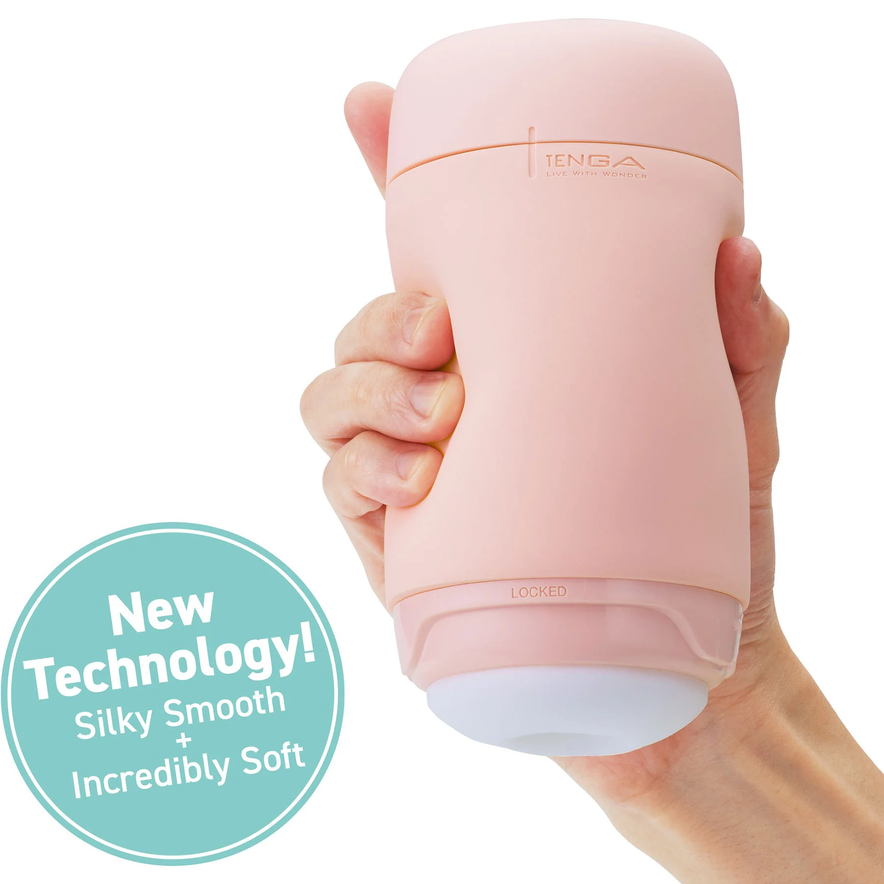 Tenga Puffy Reusable Penis Masturbation Cup - Strawberry Pink - Image 8