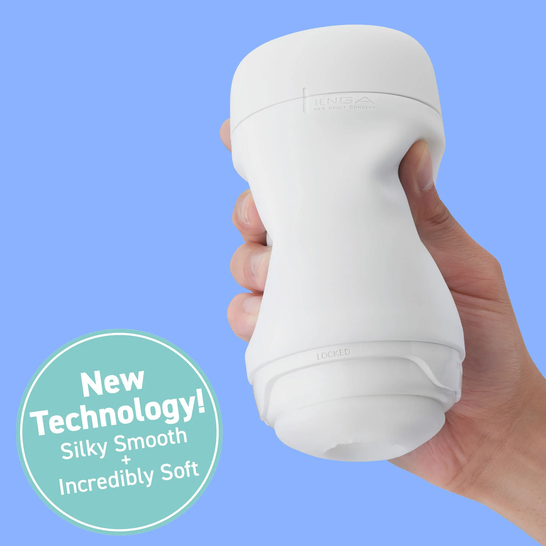 Tenga Puffy Reusable Penis Masturbation Cup - Sugar White - Image 2