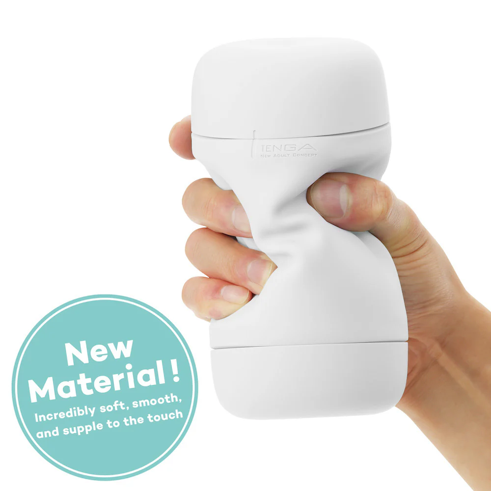 Tenga Puffy Reusable Penis Masturbation Cup - Sugar White - Image 8