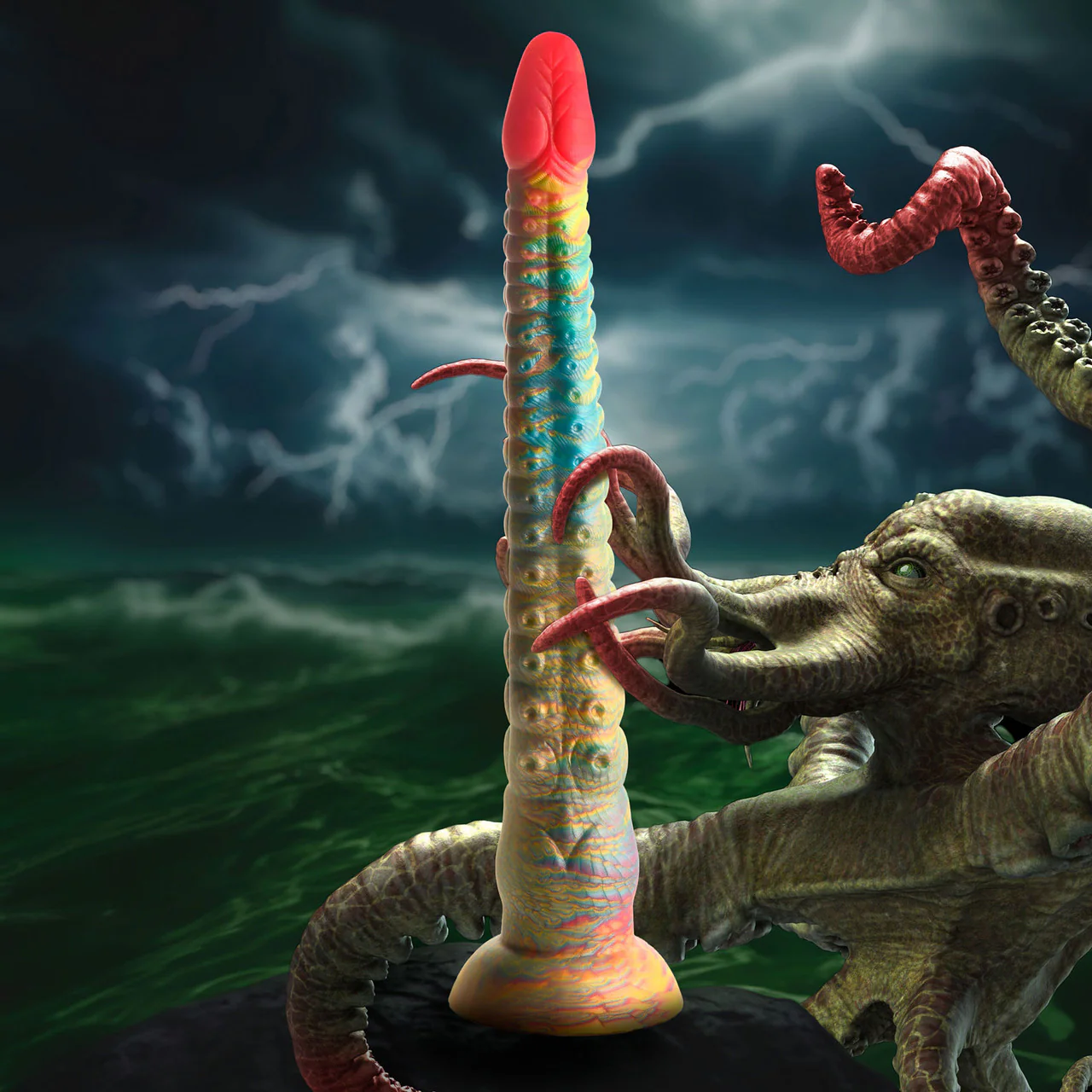 Tenta-Dick 12.5" Silicone Suction Cup Dildo By Creature Cocks - Image 11