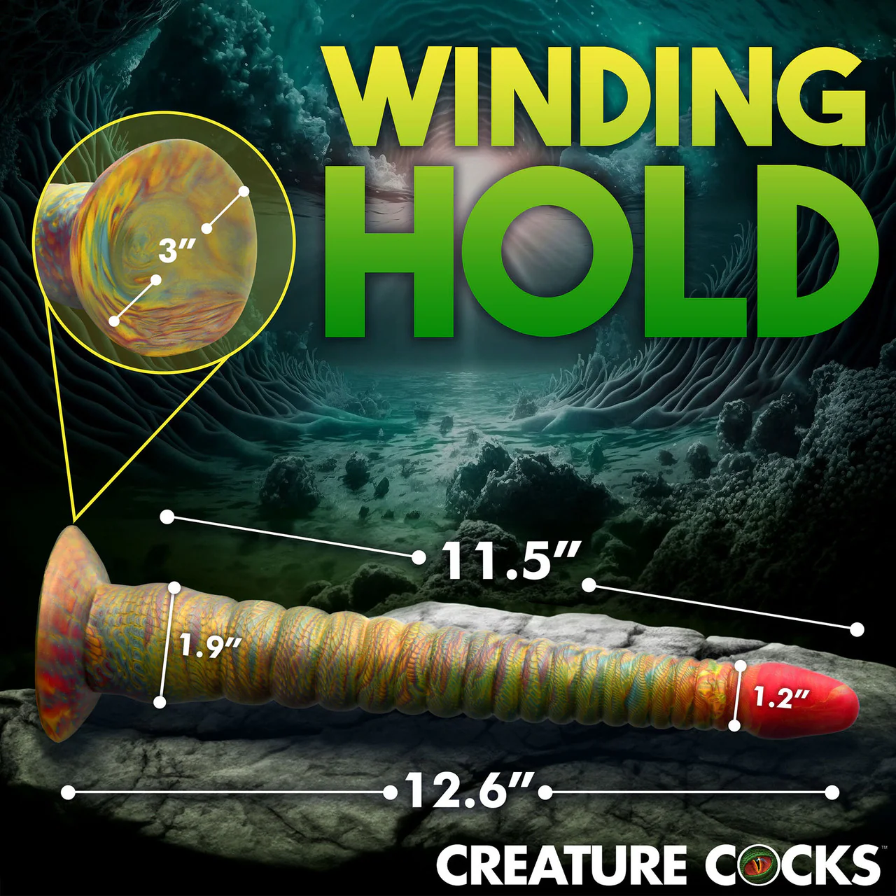 Tenta-Dick 12.5" Silicone Suction Cup Dildo By Creature Cocks - Image 6