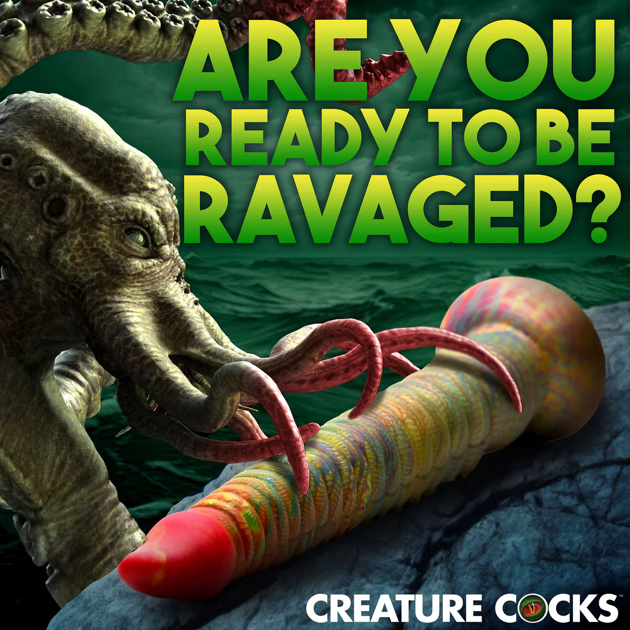 Tenta-Dick 12.5" Silicone Suction Cup Dildo By Creature Cocks - Image 7
