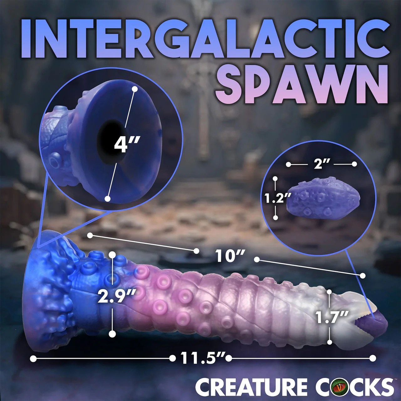 Tenta-Queen 11.5" Silicone Ovipositor Dildo With Eggs By Creature Cocks - Image 13