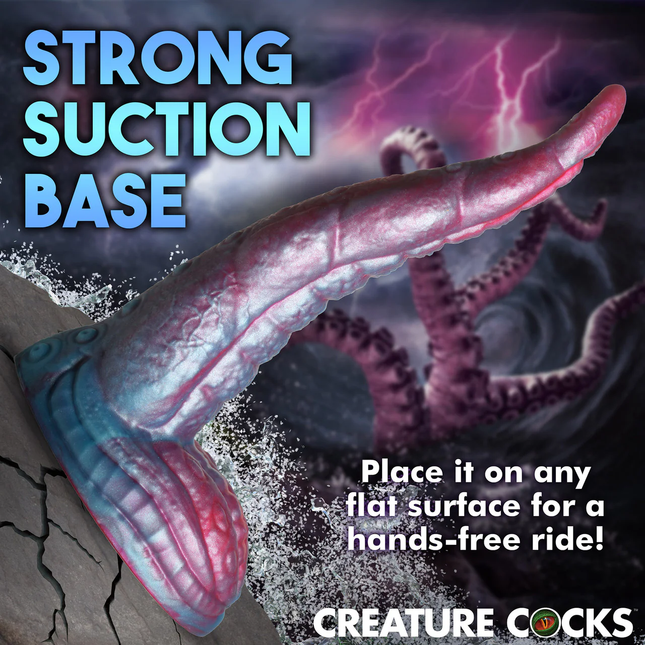 Tentacle Cock 8.25" Silicone Suction Cup Dildo By Creature Cocks - Image 11