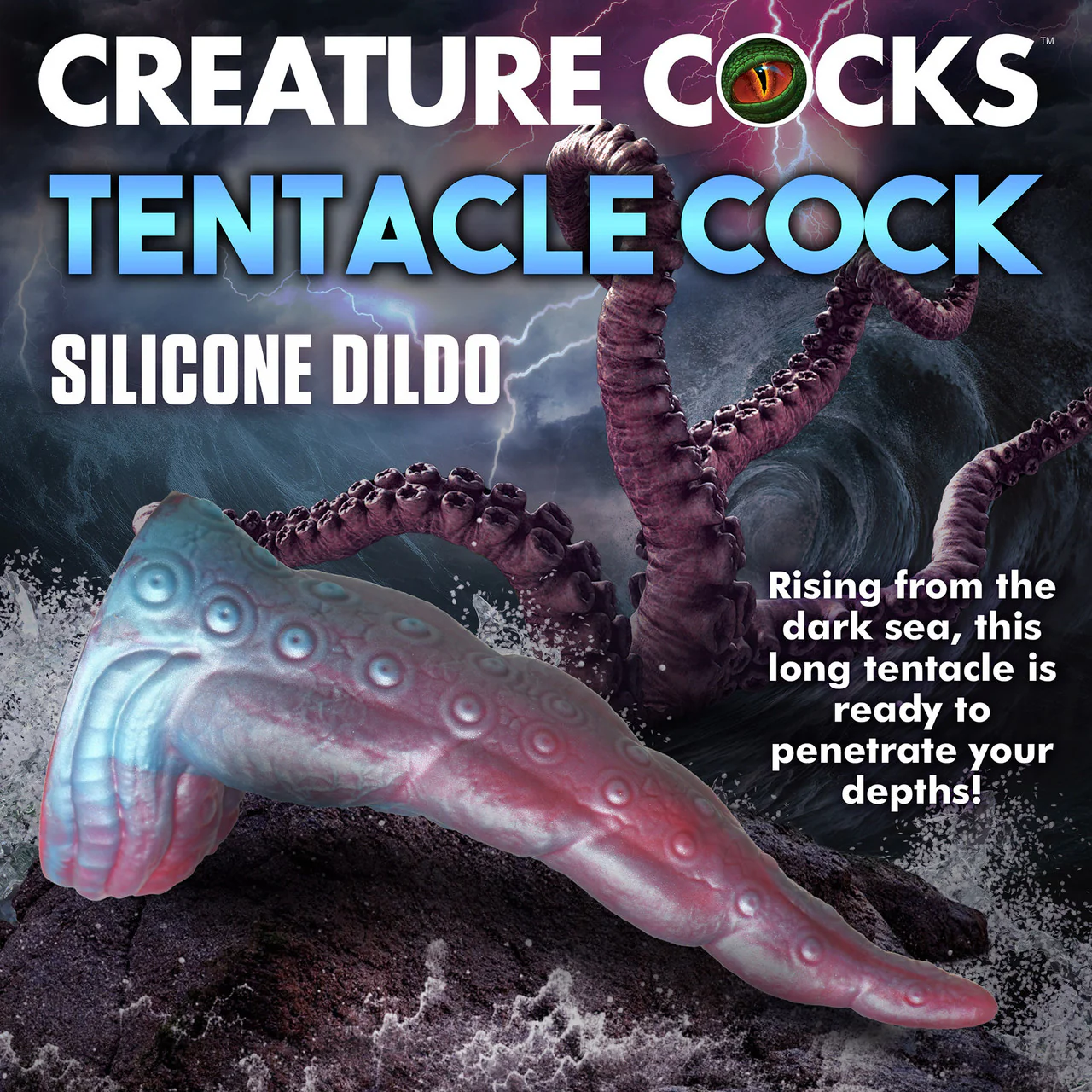 Tentacle Cock 8.25" Silicone Suction Cup Dildo By Creature Cocks - Image 14