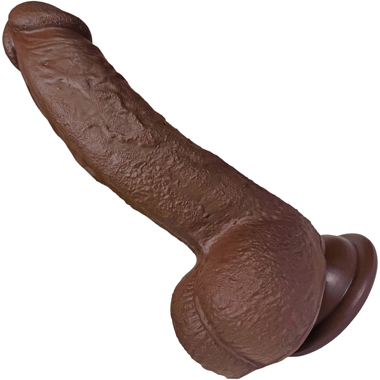 The Archer 6 Inch Silicone Realistic Dildo With Balls & Suction Cup Base By Fukena - Chocolate - Image 8