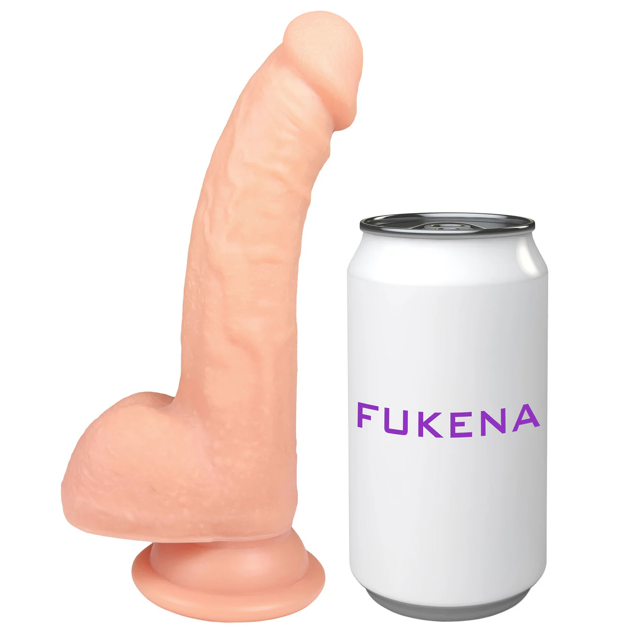 The Archer 6 Inch Silicone Realistic Dildo With Balls & Suction Cup Base By Fukena - Vanilla - Image 7