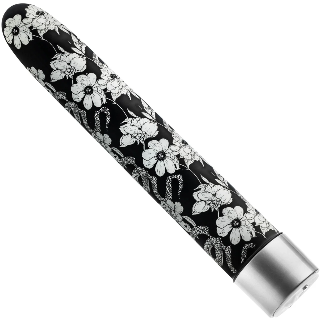 The Collection Eden Limited Edition Rechargeable Waterproof Slimline Vibrator By Blush - Black & White - Image 2