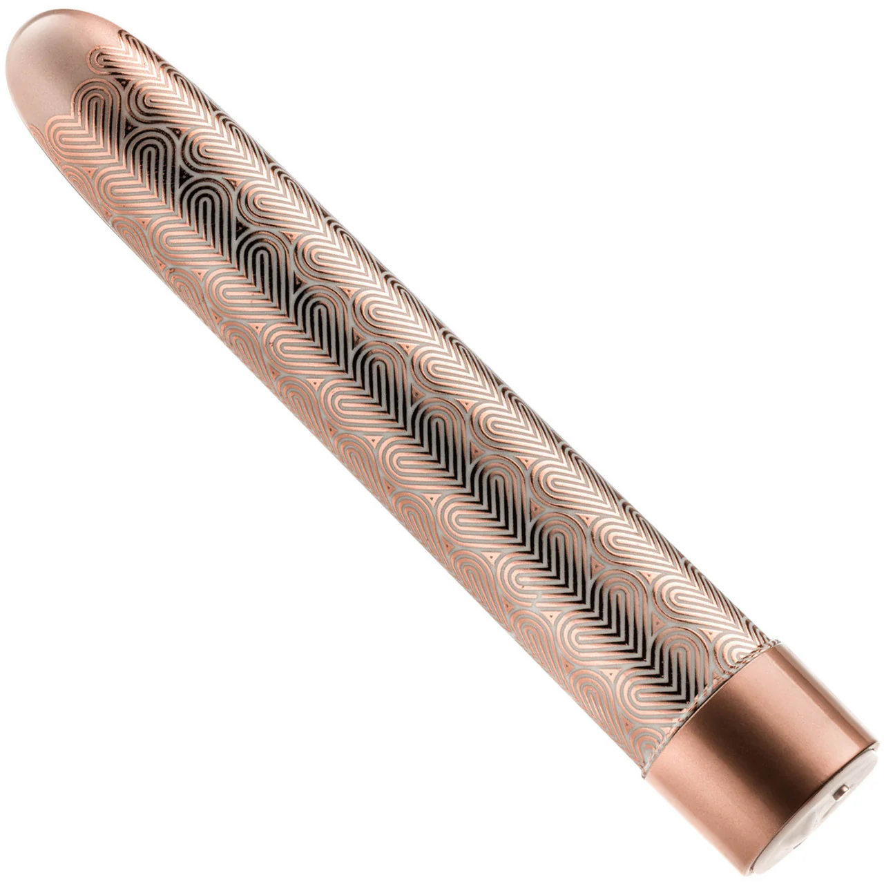 The Collection Lattice Limited Edition Rechargeable Waterproof Slimline Vibrator By Blush - Rose Gold - Image 2