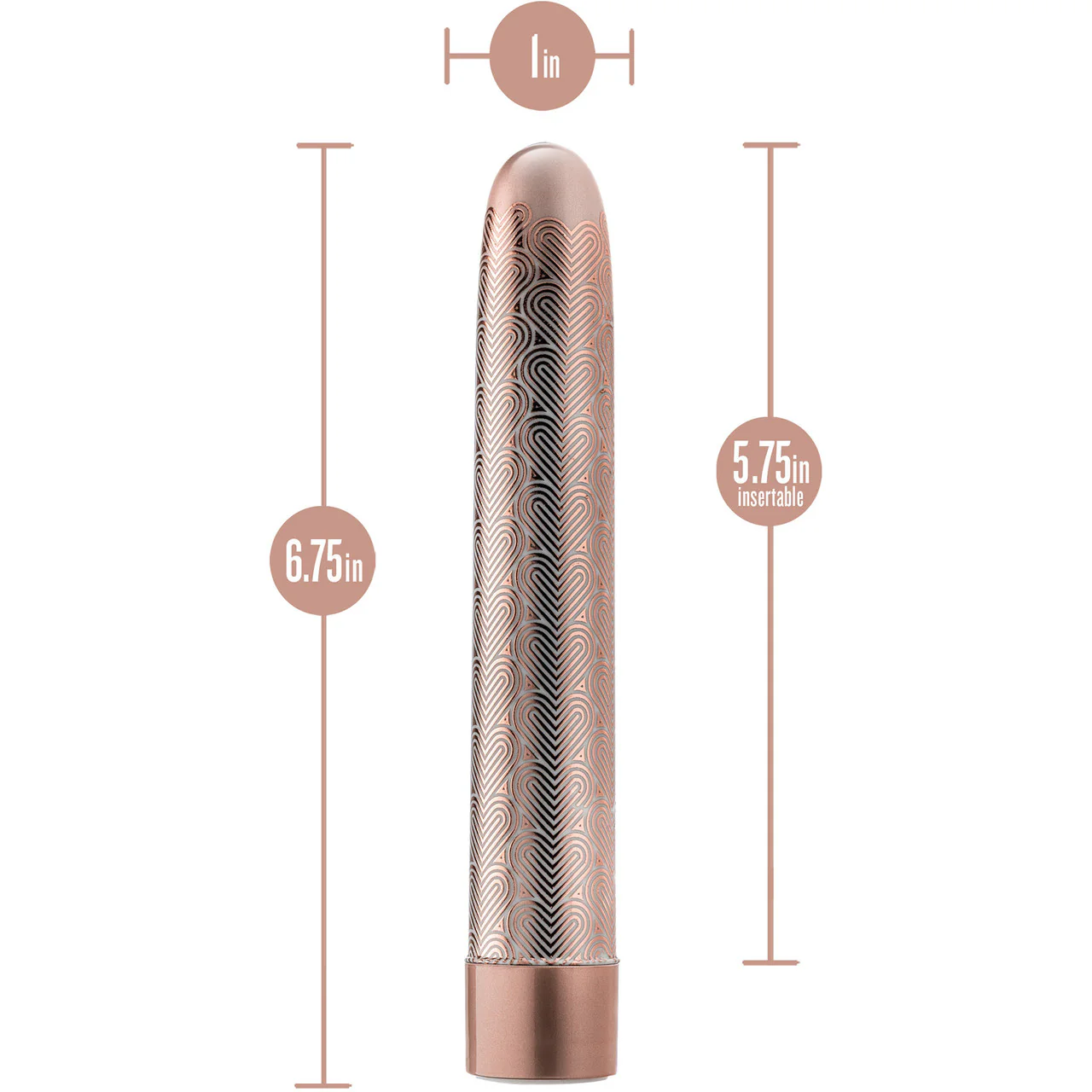 The Collection Lattice Limited Edition Rechargeable Waterproof Slimline Vibrator By Blush - Rose Gold - Image 5
