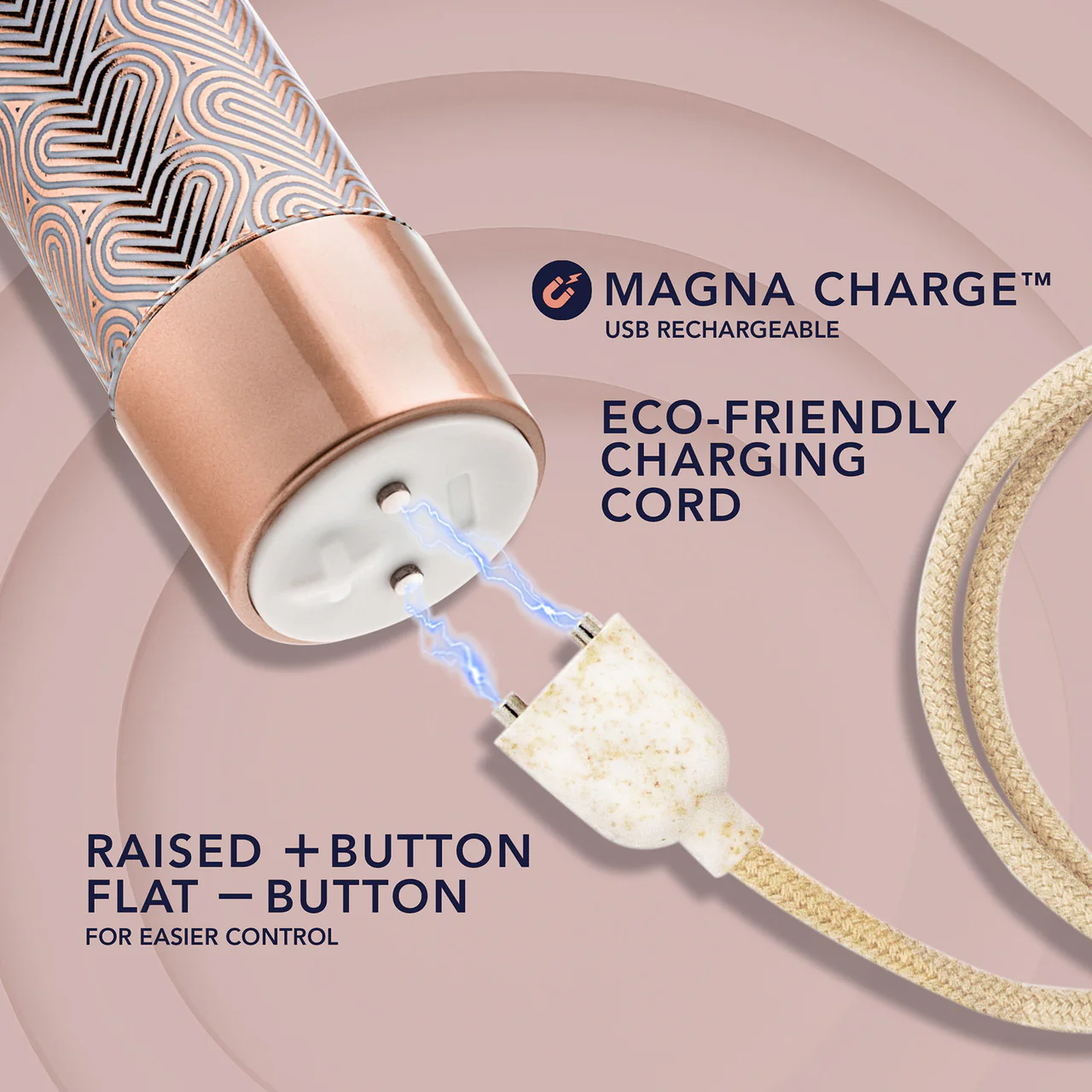 The Collection Lattice Limited Edition Rechargeable Waterproof Slimline Vibrator By Blush - Rose Gold - Image 7