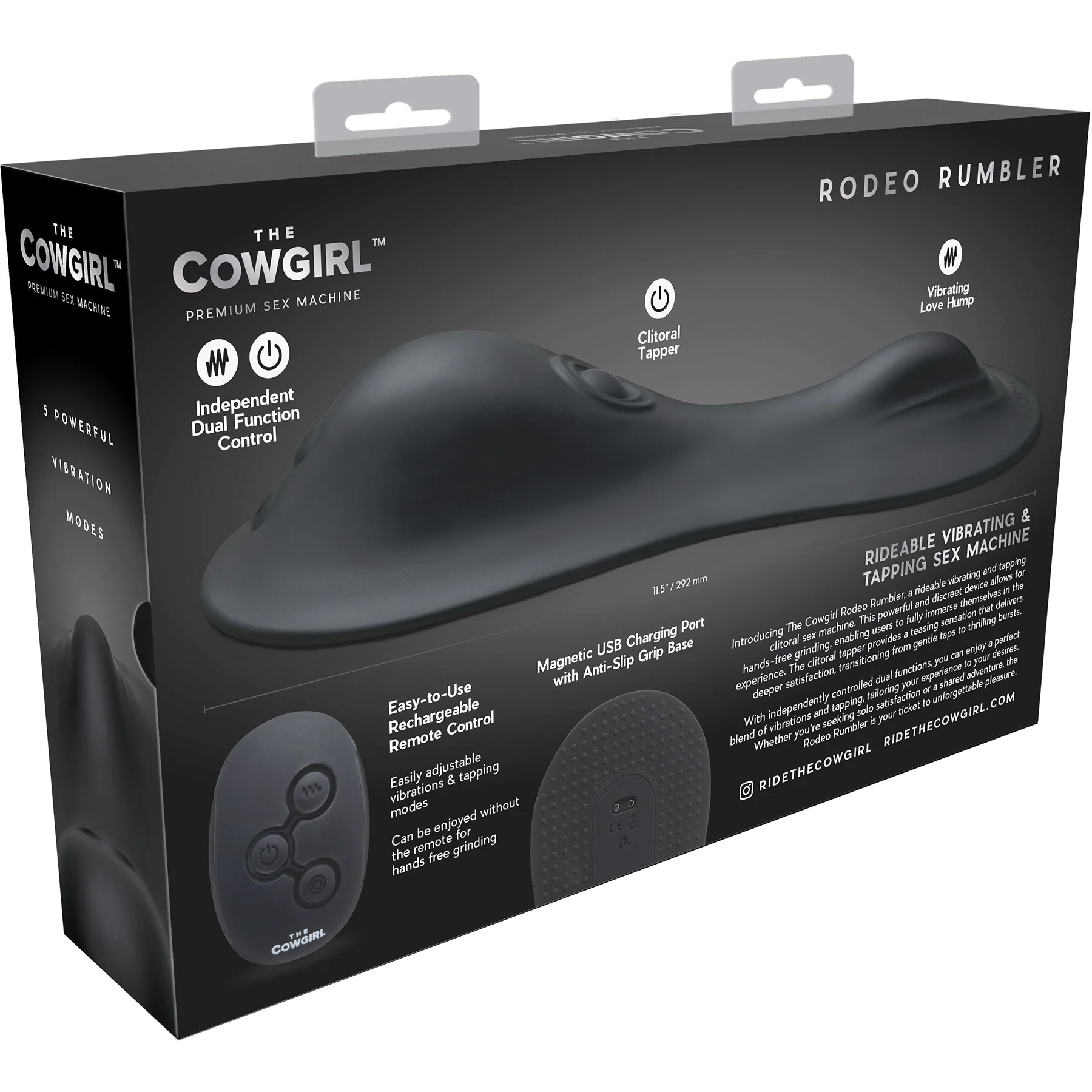 The Cowgirl Rodeo Rumbler Rideable Vibrating, Tapping Sex Machine With Remote - Image 11
