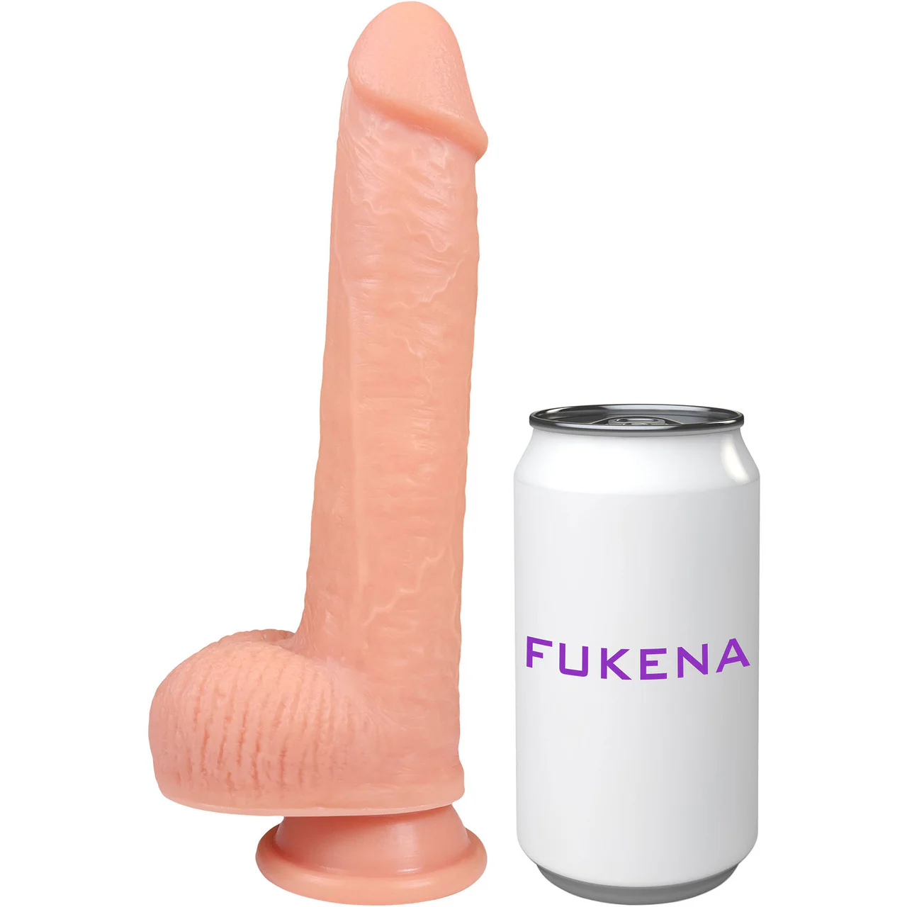 The Engineer 7 Inch Silicone Realistic Dildo With Balls & Suction Cup Base By Fukena - Vanilla - Image 9