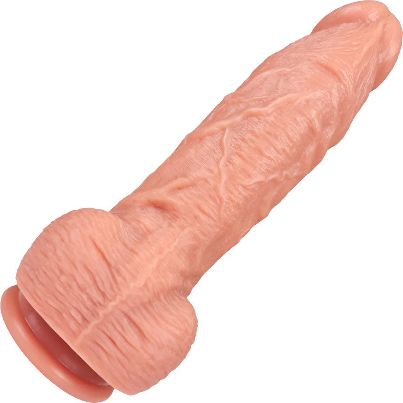 The Farmer 7 Inch Silicone Realistic Dildo With Balls & Suction Cup Base By Fukena - Vanilla - Image 6