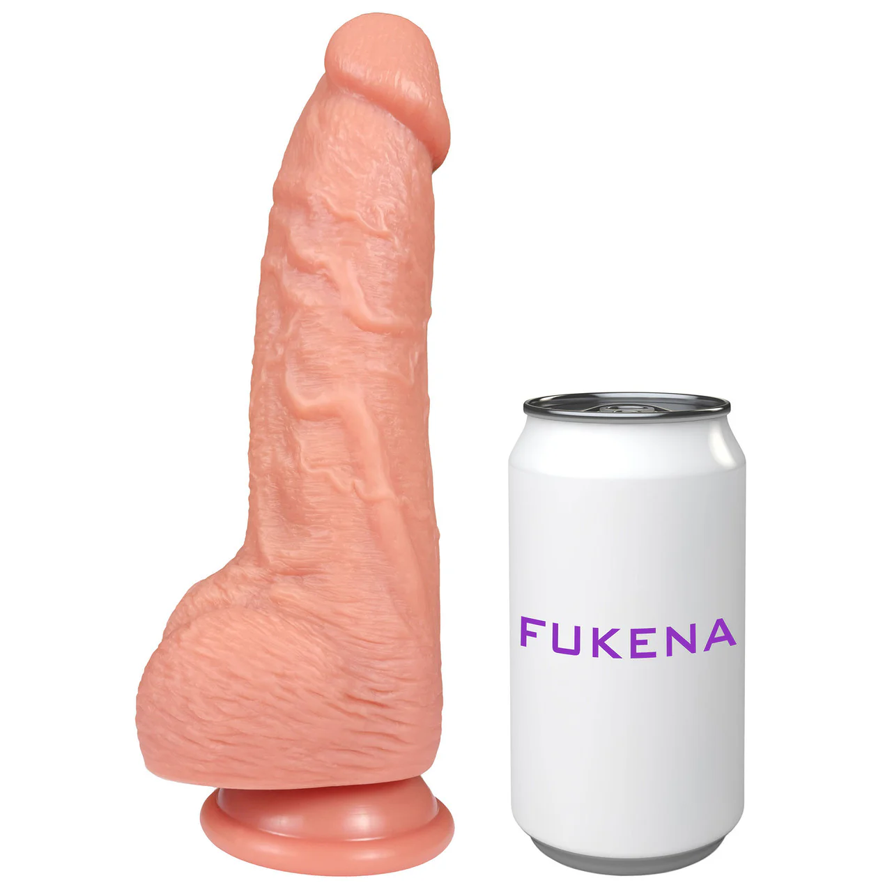 The Farmer 7 Inch Silicone Realistic Dildo With Balls & Suction Cup Base By Fukena - Vanilla - Image 7
