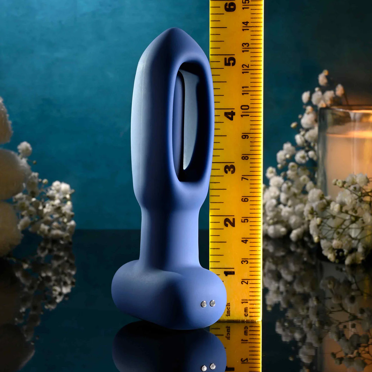 The Flapper Silicone Vibrating Anal Plug With Flapping Shaft & Remote By Evolved Novelties - Blue - Image 14