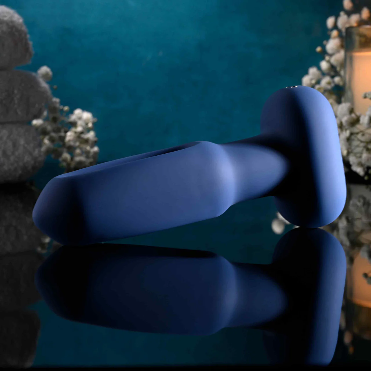 The Flapper Silicone Vibrating Anal Plug With Flapping Shaft & Remote By Evolved Novelties - Blue - Image 2
